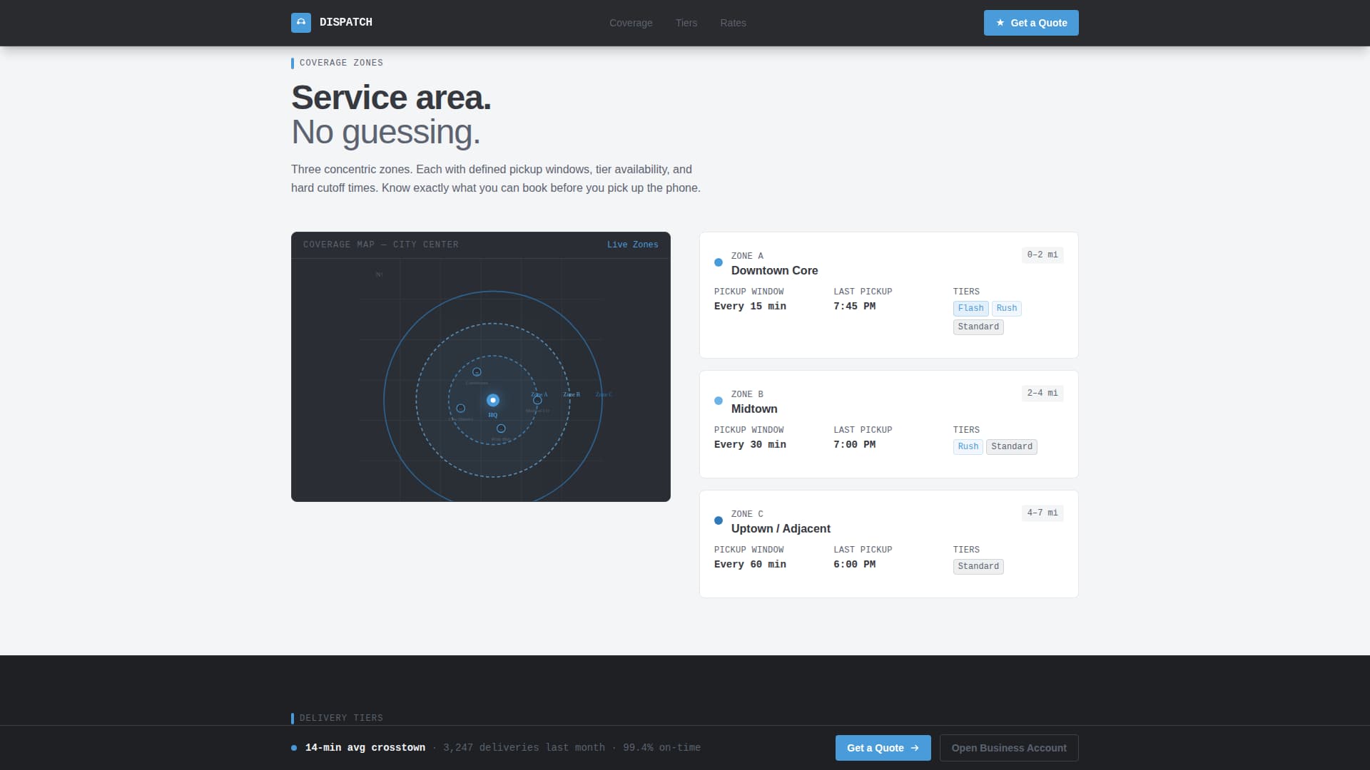 Last-Mile & Delivery Specialist Cost Calculator Website Template