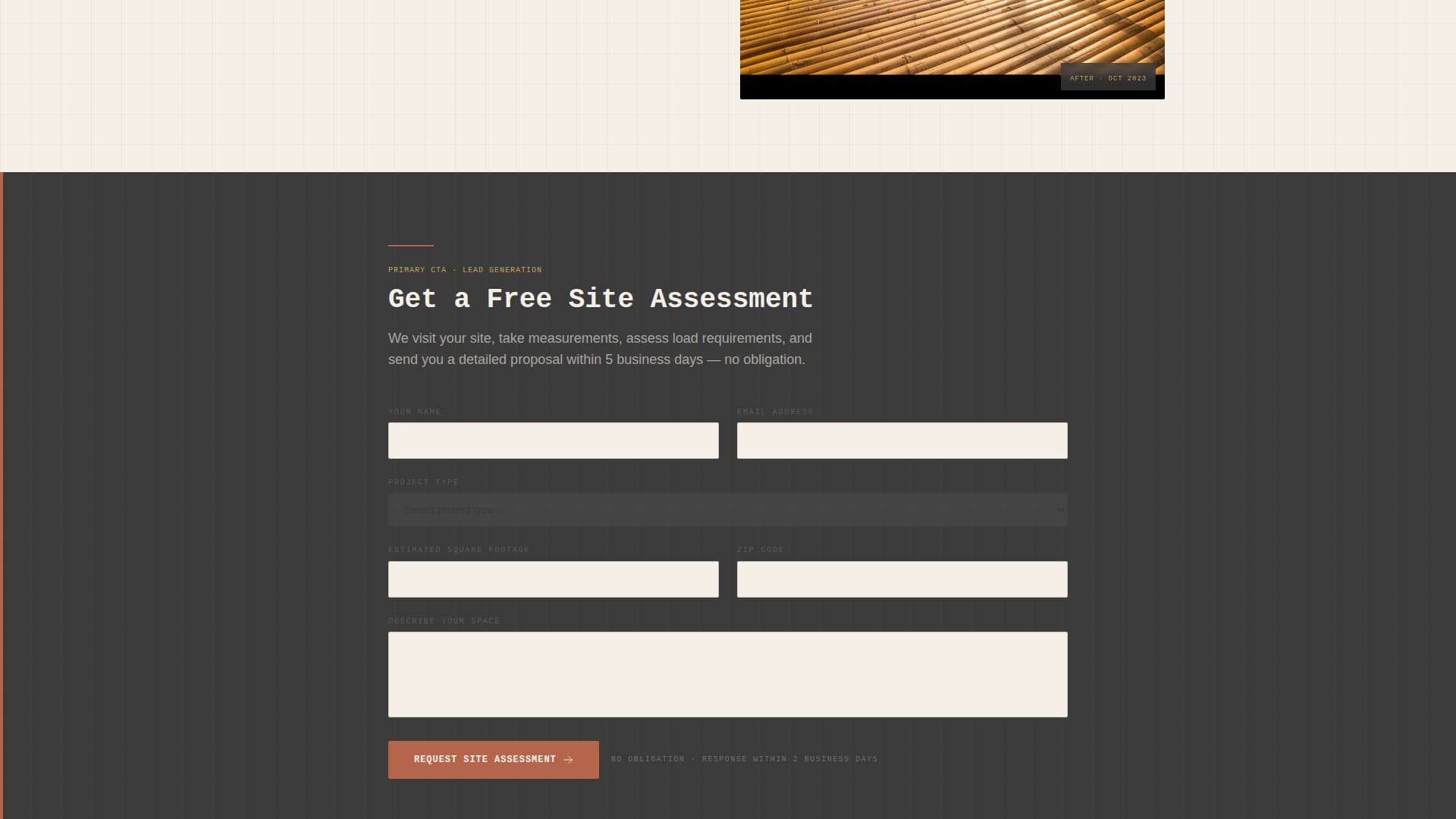 Bamboo Products & Portfolio Website Template