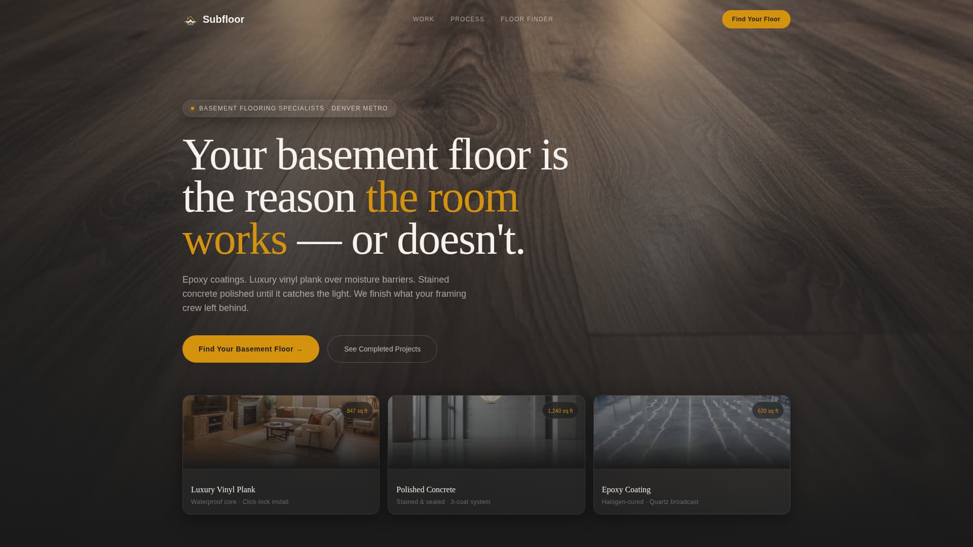 Basement Renovation Booking Website Template