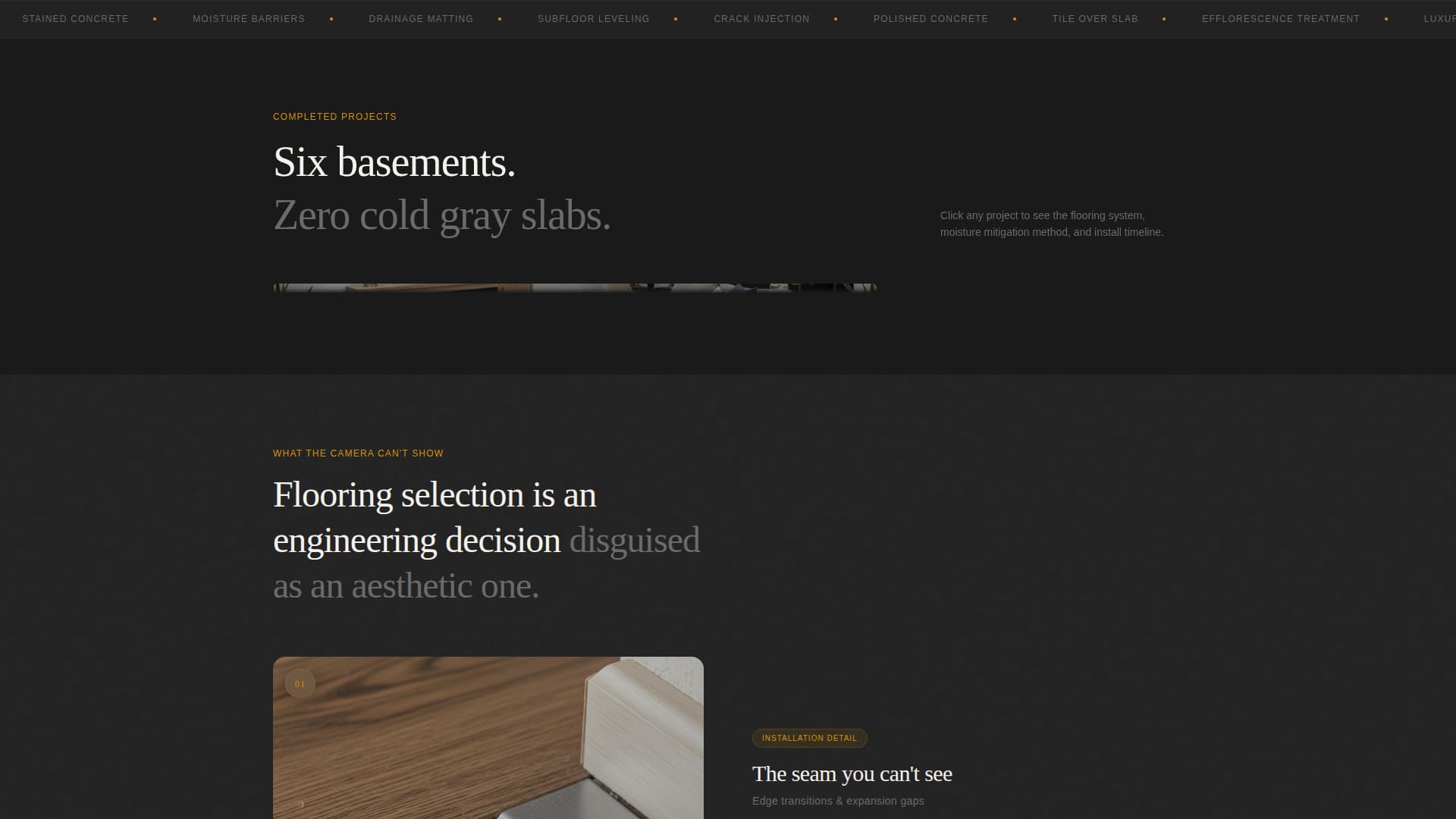 Basement Renovation Booking Website Template
