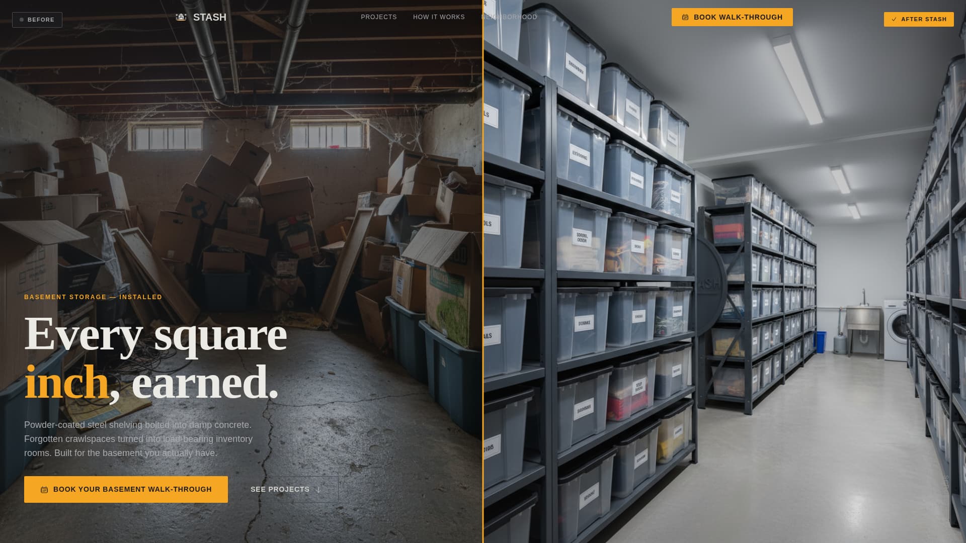 Basement Renovation Advanced Booking Website Template