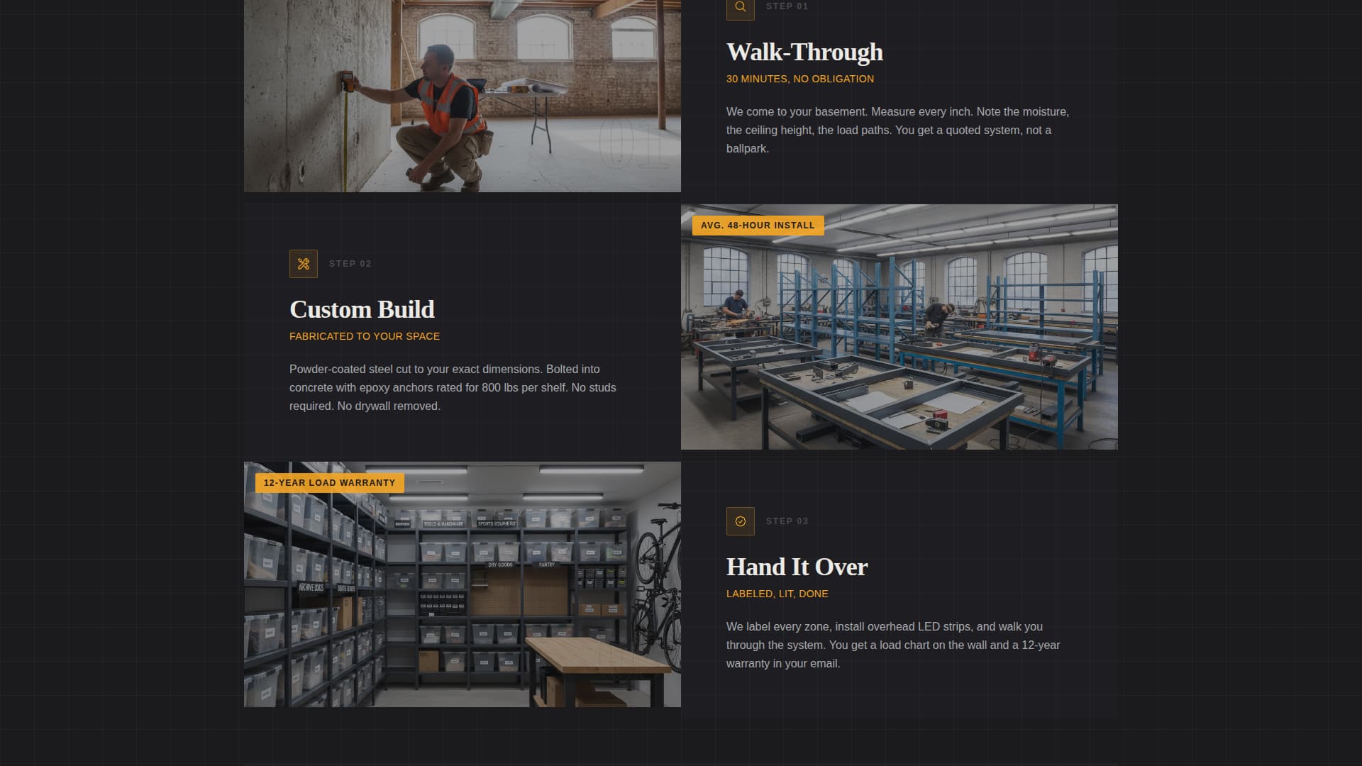 Basement Renovation Advanced Booking Website Template