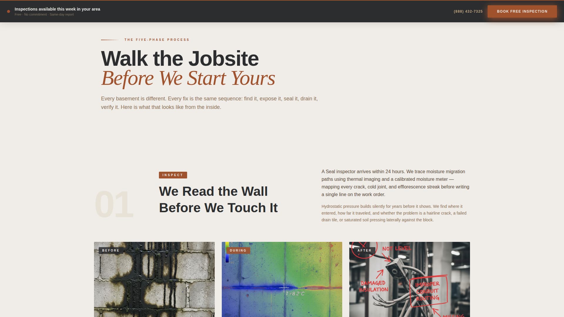 Basement Waterproofing Contractor Website Template