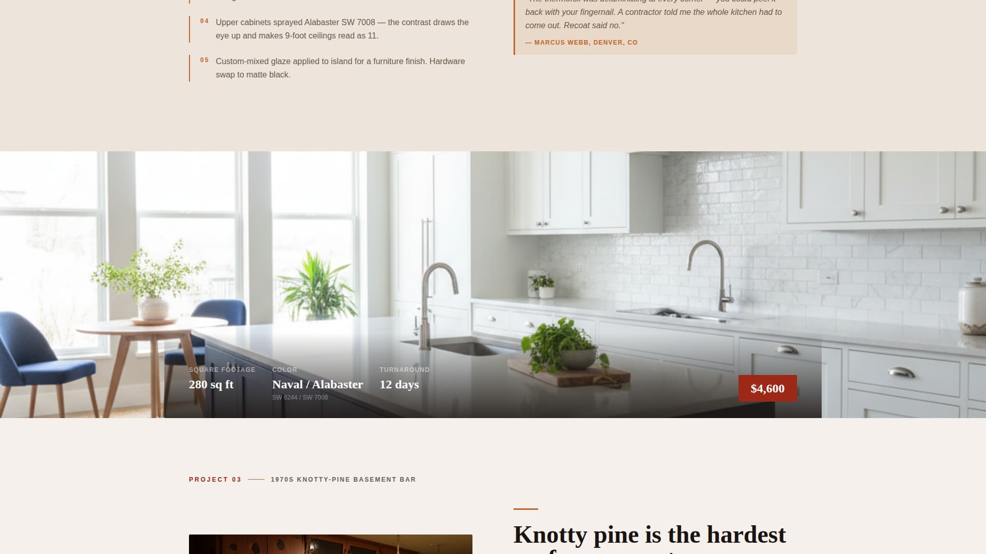 Recoat - Transformative Cabinet Painting Landing Page Template