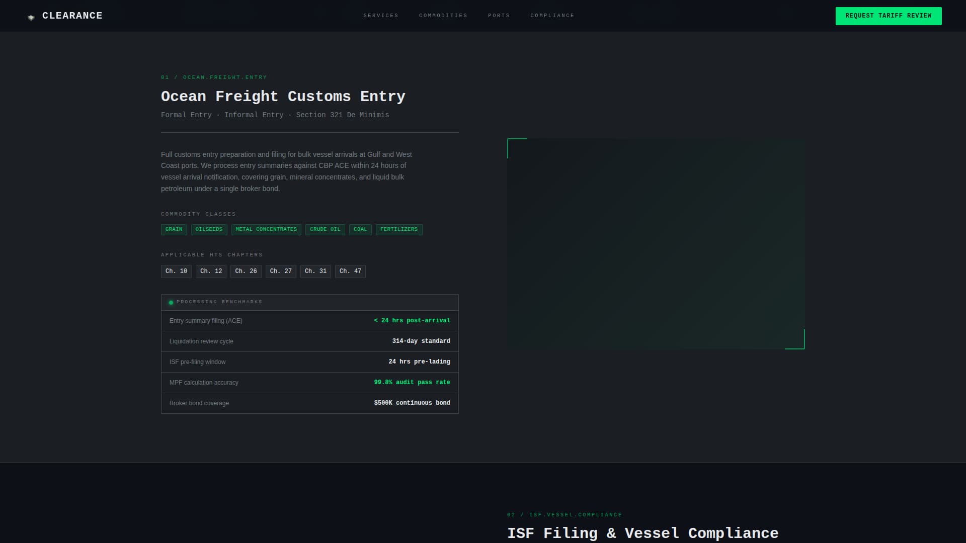Clearance - Precision Brokerage Landing Page Template