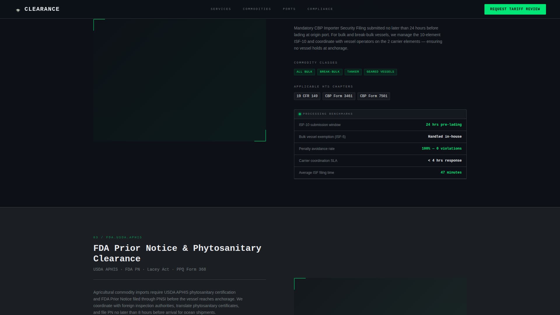 Clearance - Precision Brokerage Landing Page Template
