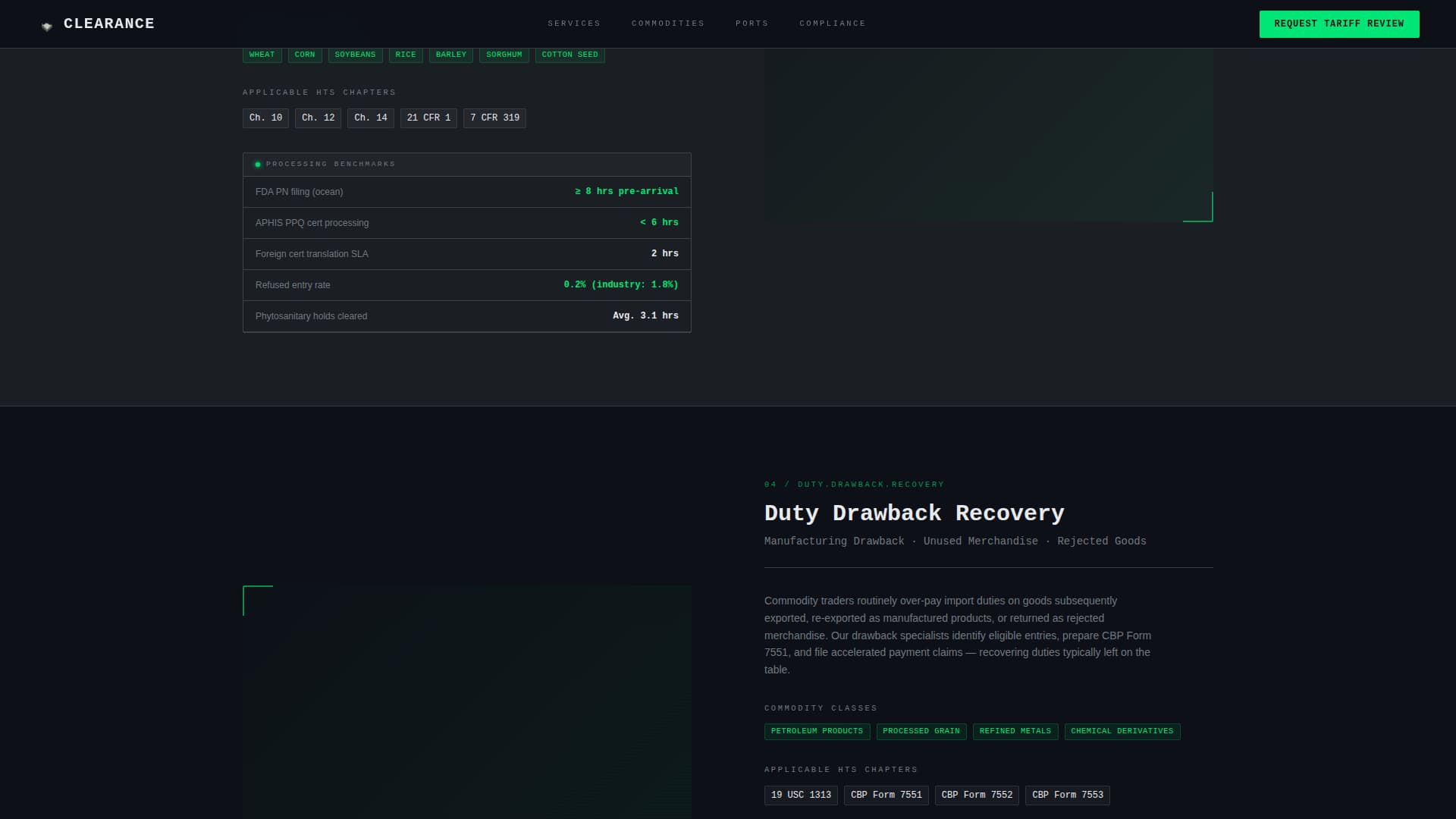 Clearance - Precision Brokerage Landing Page Template