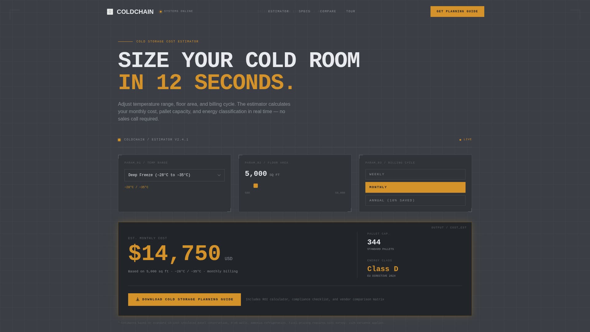 Warehouse & Distribution Pricing Website Template