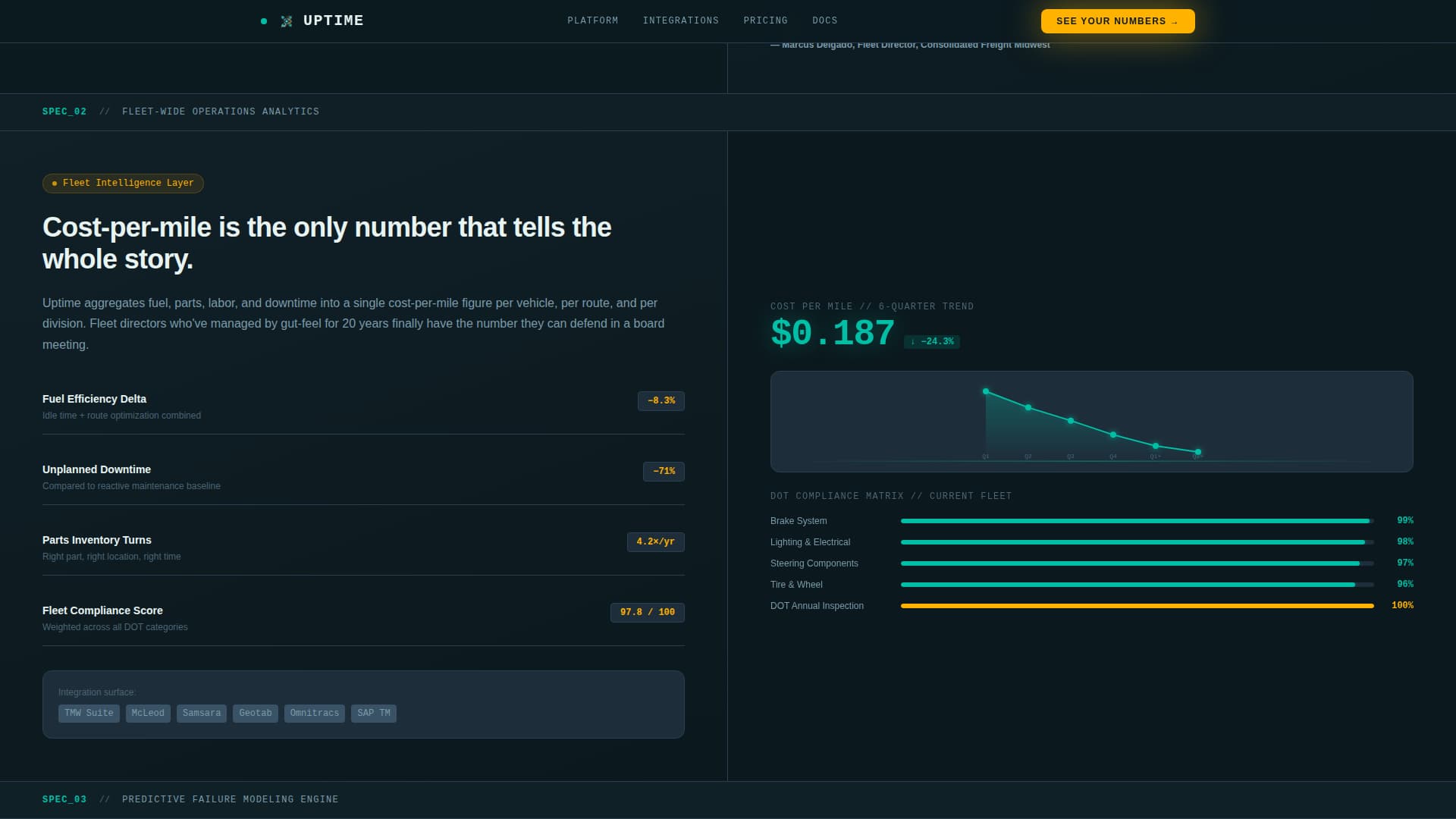 Uptime - Intelligent Fleetmaintenance Landing Page Template