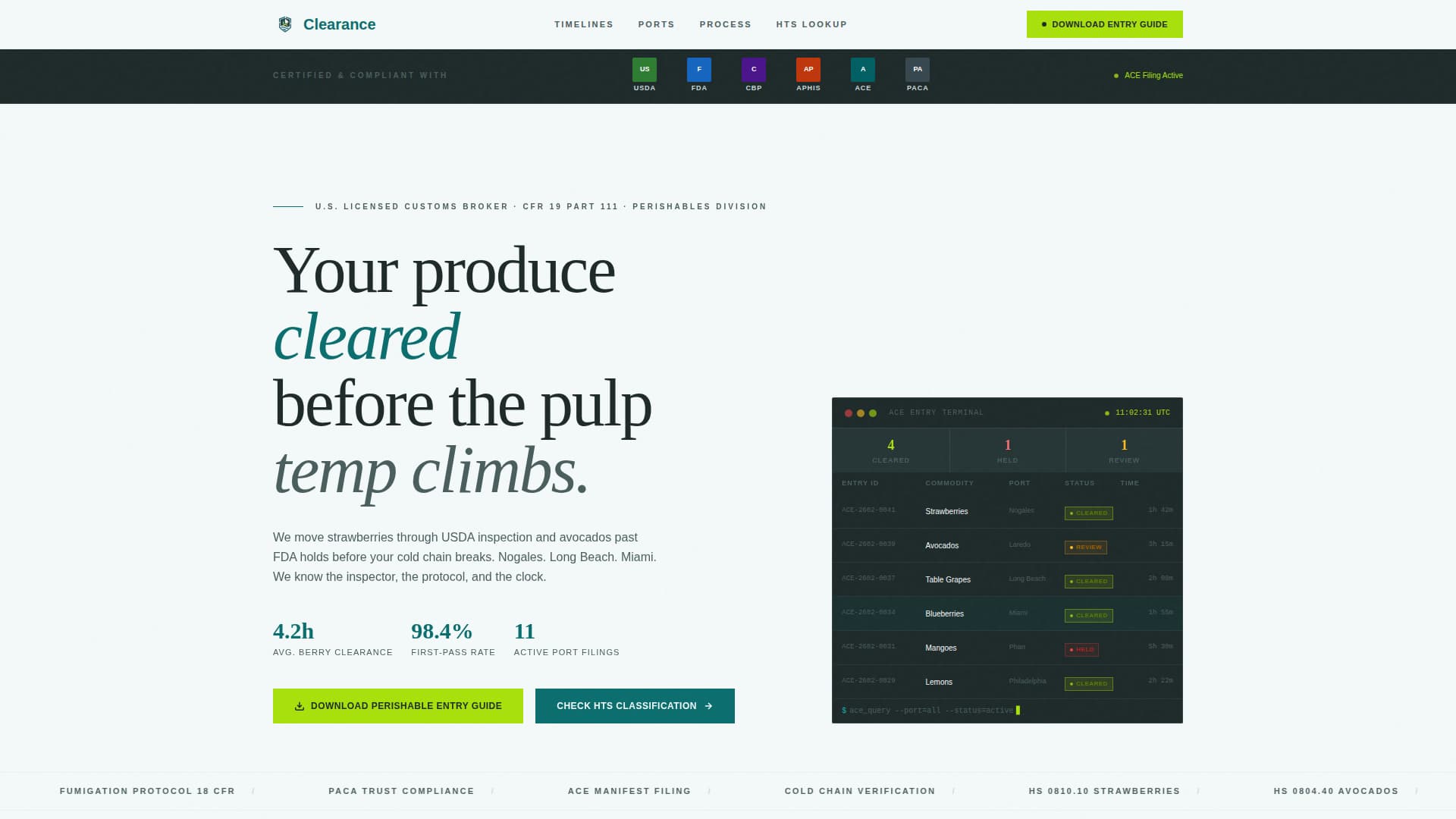 Clearance - Trusted Produce Landing Page Template