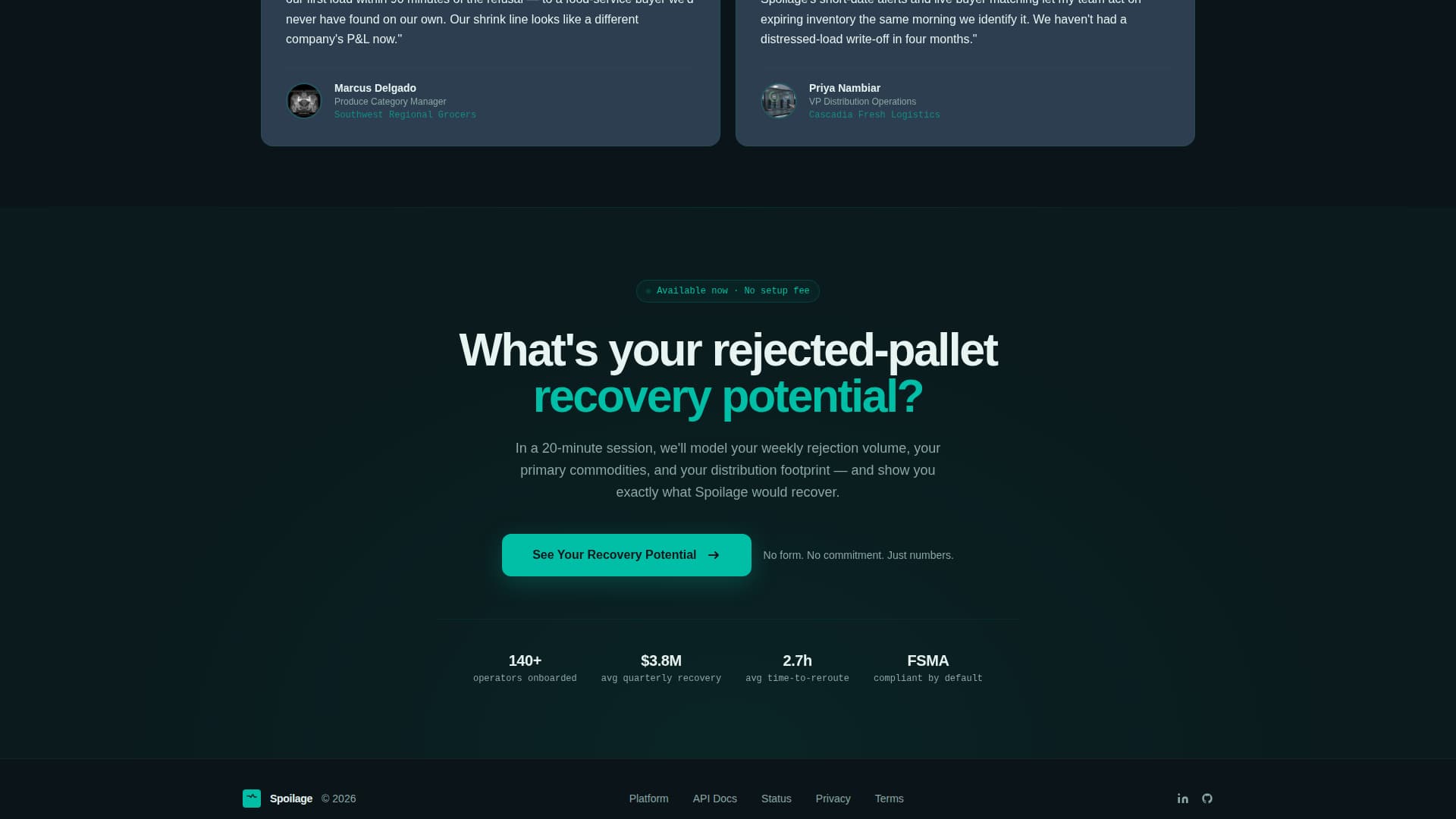 Spoilage - Powerful Produce Landing Page Template