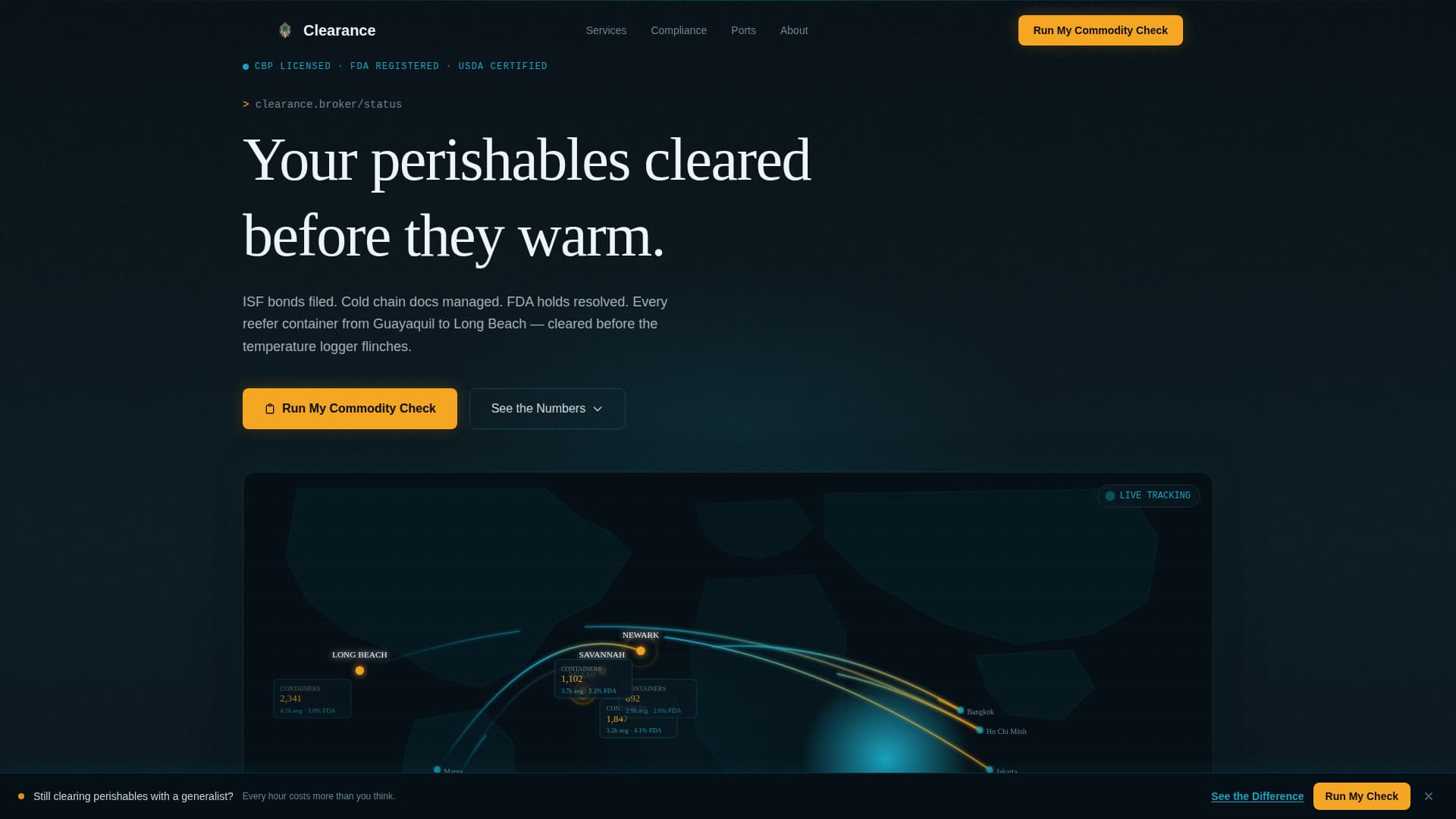 Clearance - Precision Perishables Landing Page Template