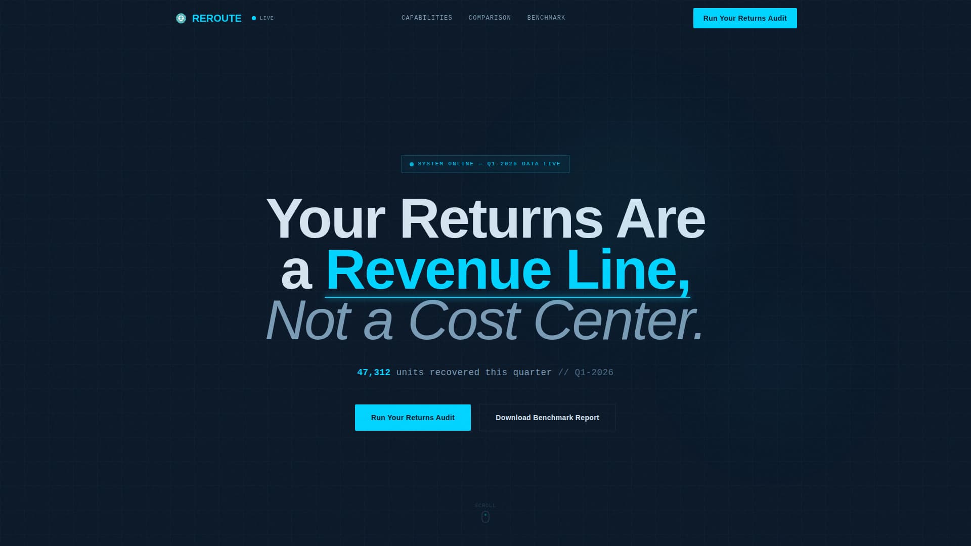 Reroute - Powerful Reverselogistics Landing Page Template