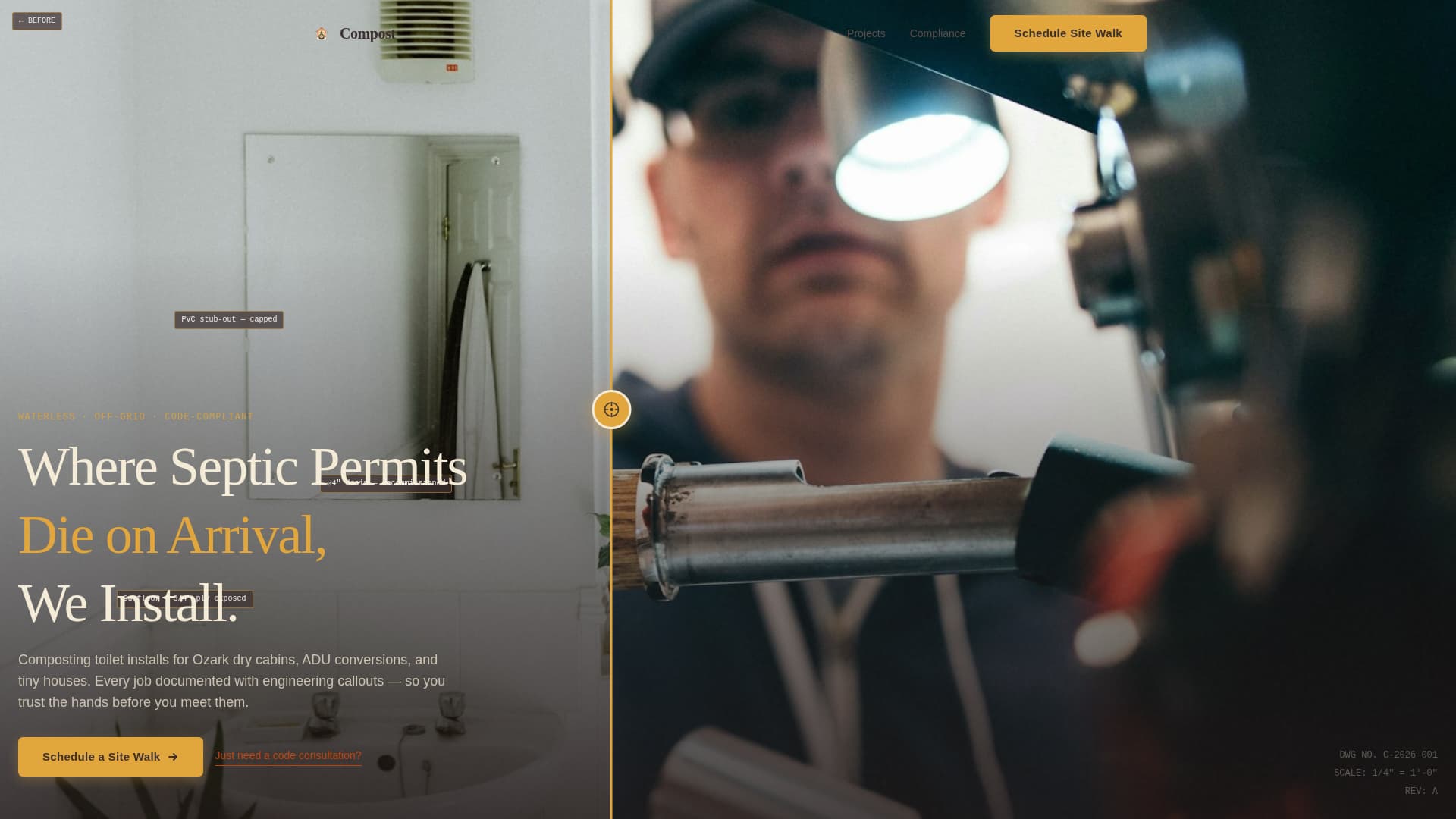 Compost - Precision Installation Landing Page Template