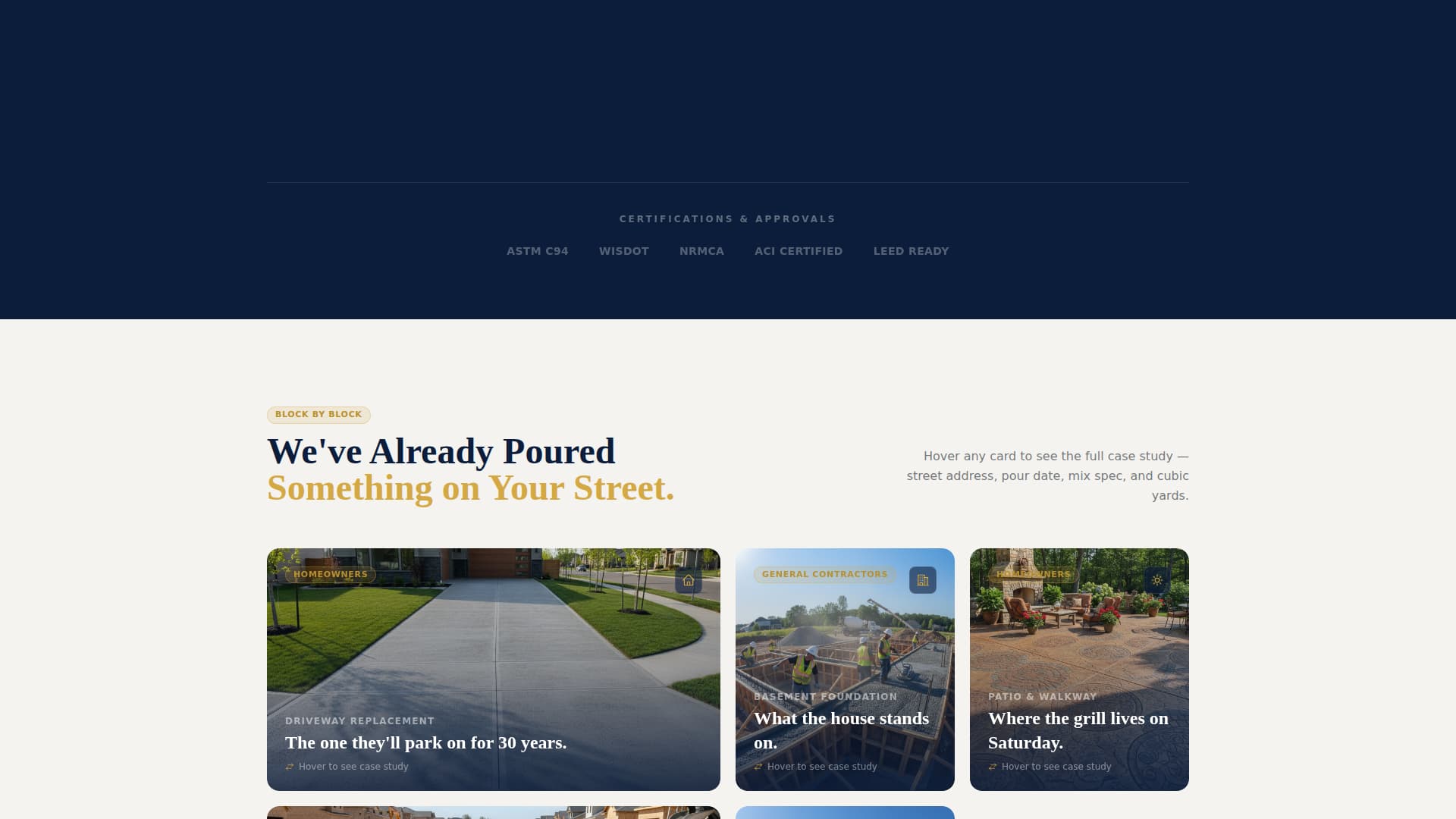 Batch - Trusted Concrete Landing Page Template
