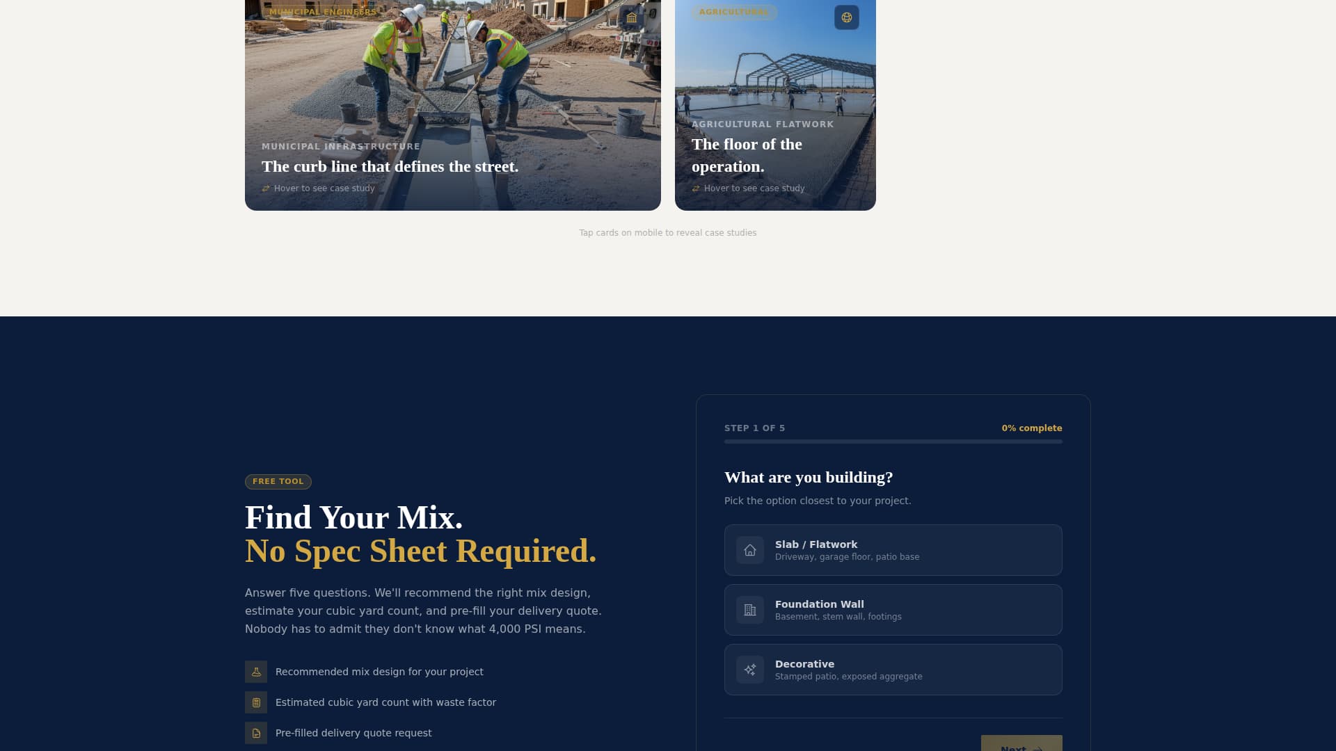 Batch - Trusted Concrete Landing Page Template