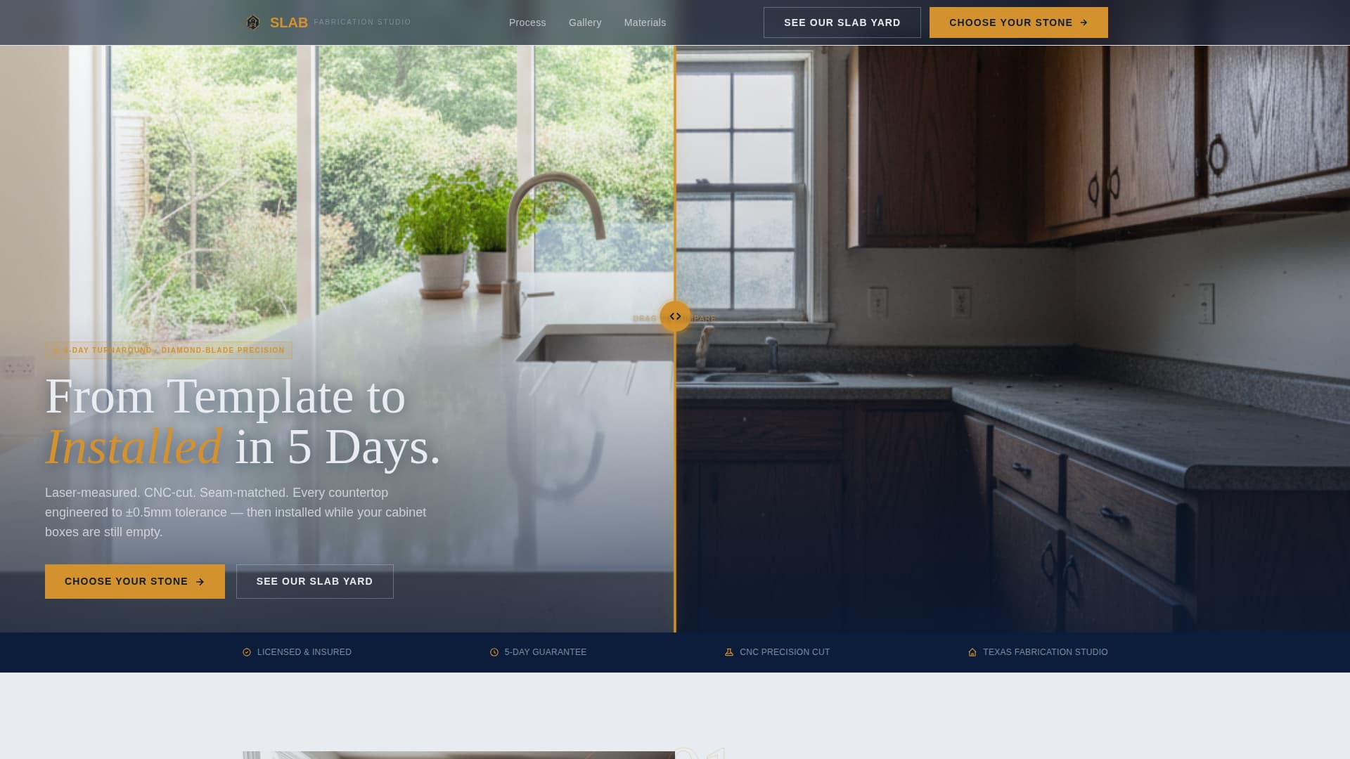 Slab - Precision Countertop Landing Page Template