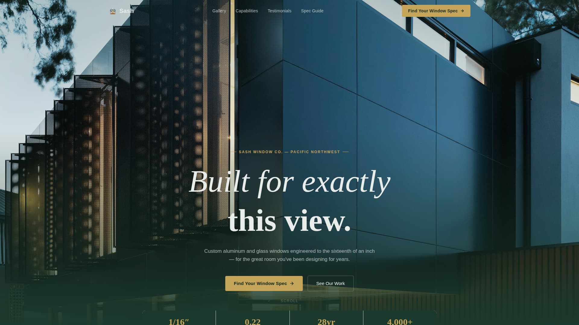 Sash - Precision Window Landing Page Template
