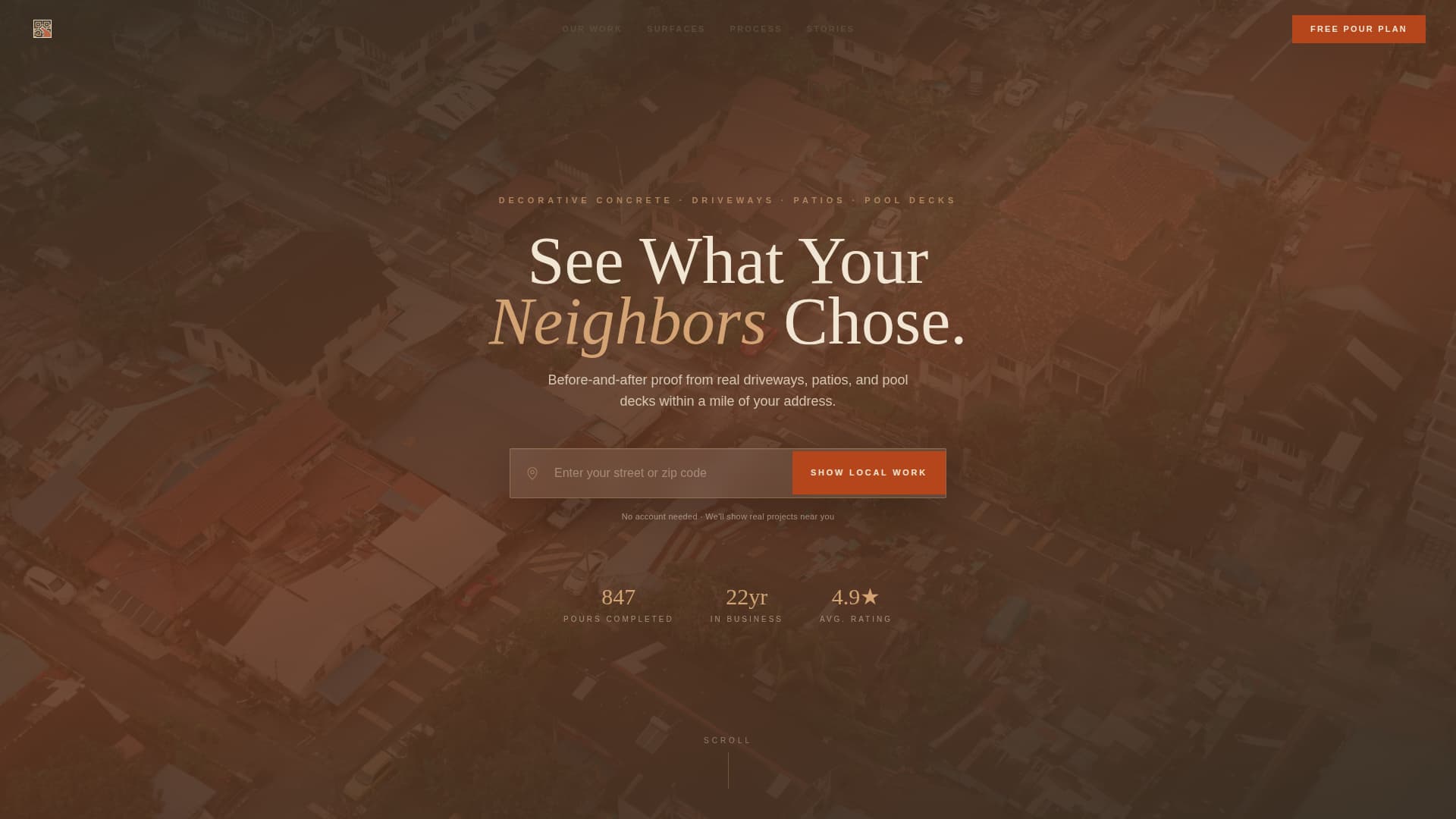 Stamped - Artisan Hardscape Landing Page Template