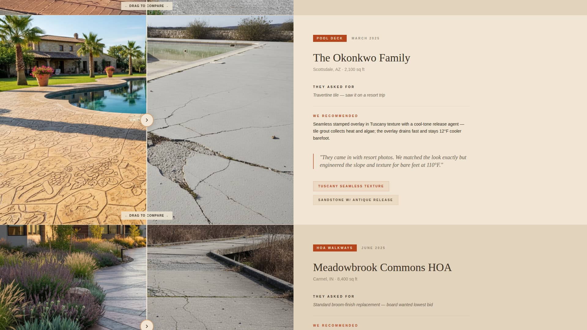 Stamped - Artisan Hardscape Landing Page Template