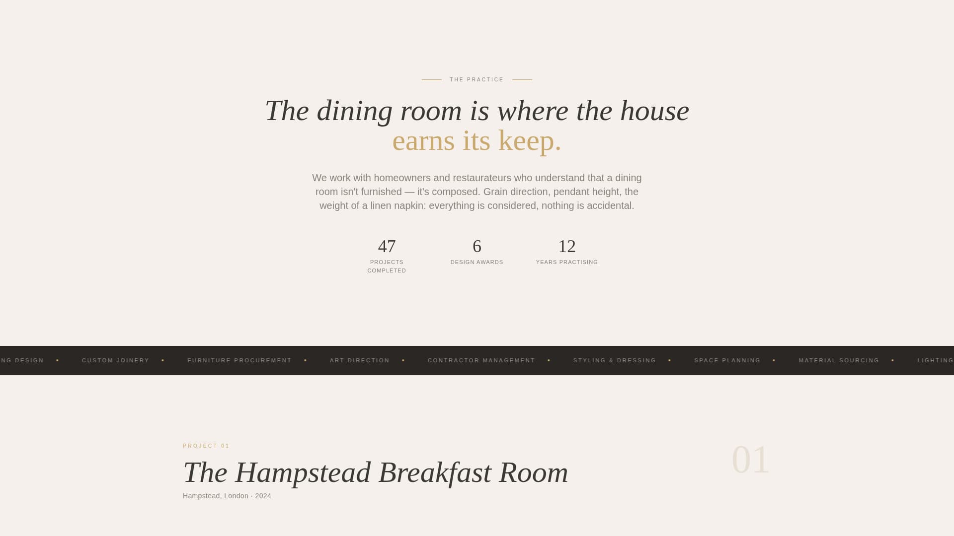 Tableau - Precision Dining Landing Page Template