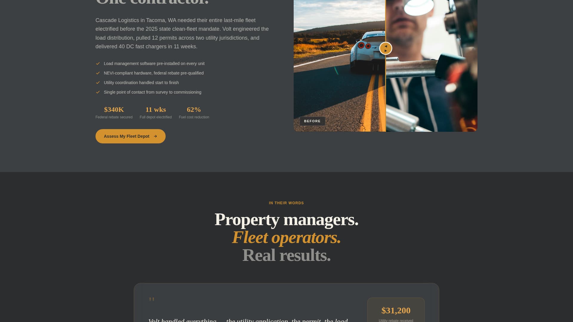 Volt - Powerful EV Installation Landing Page Template