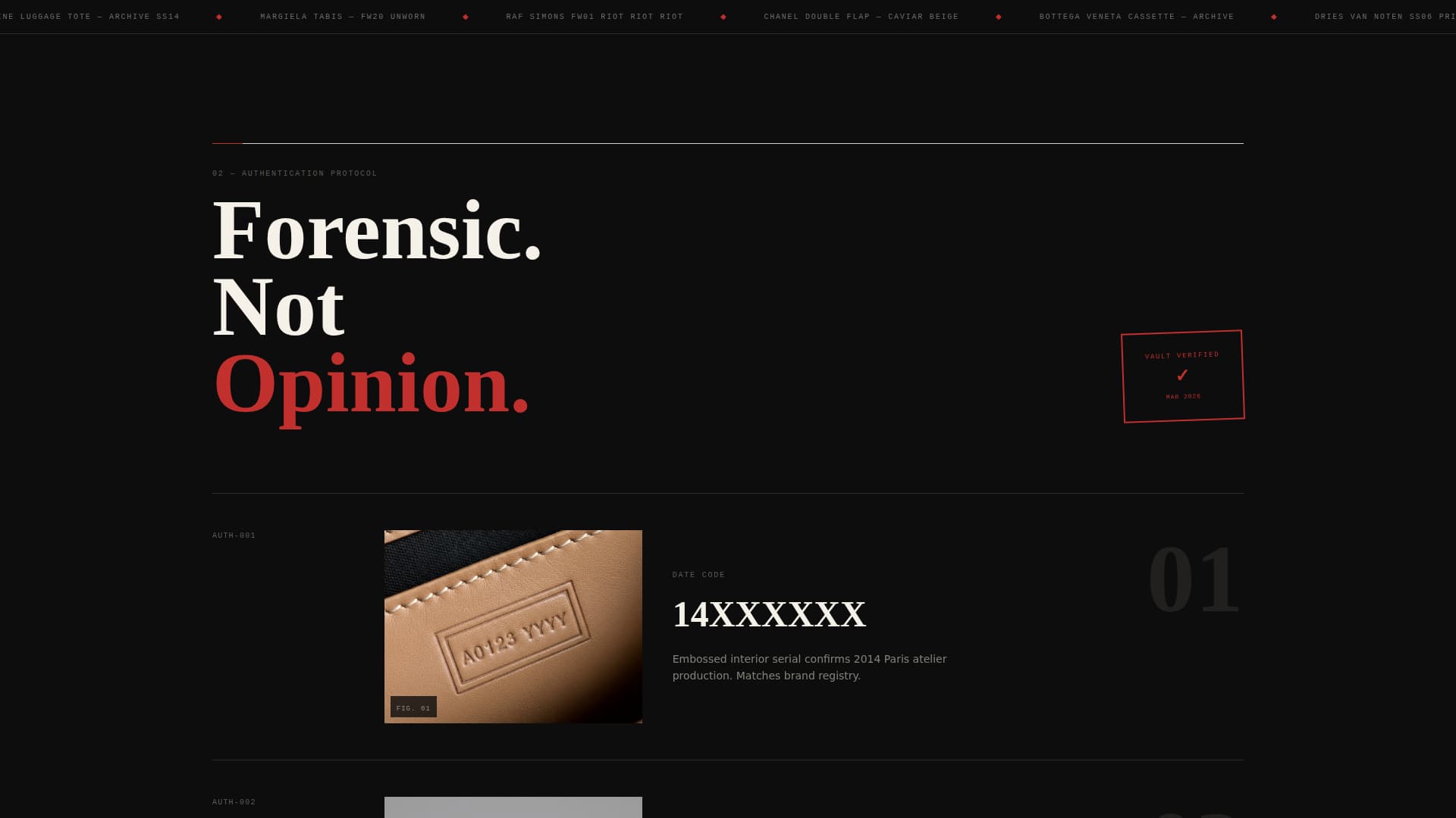 Vault - Brutalist Consignment Landing Page Template
