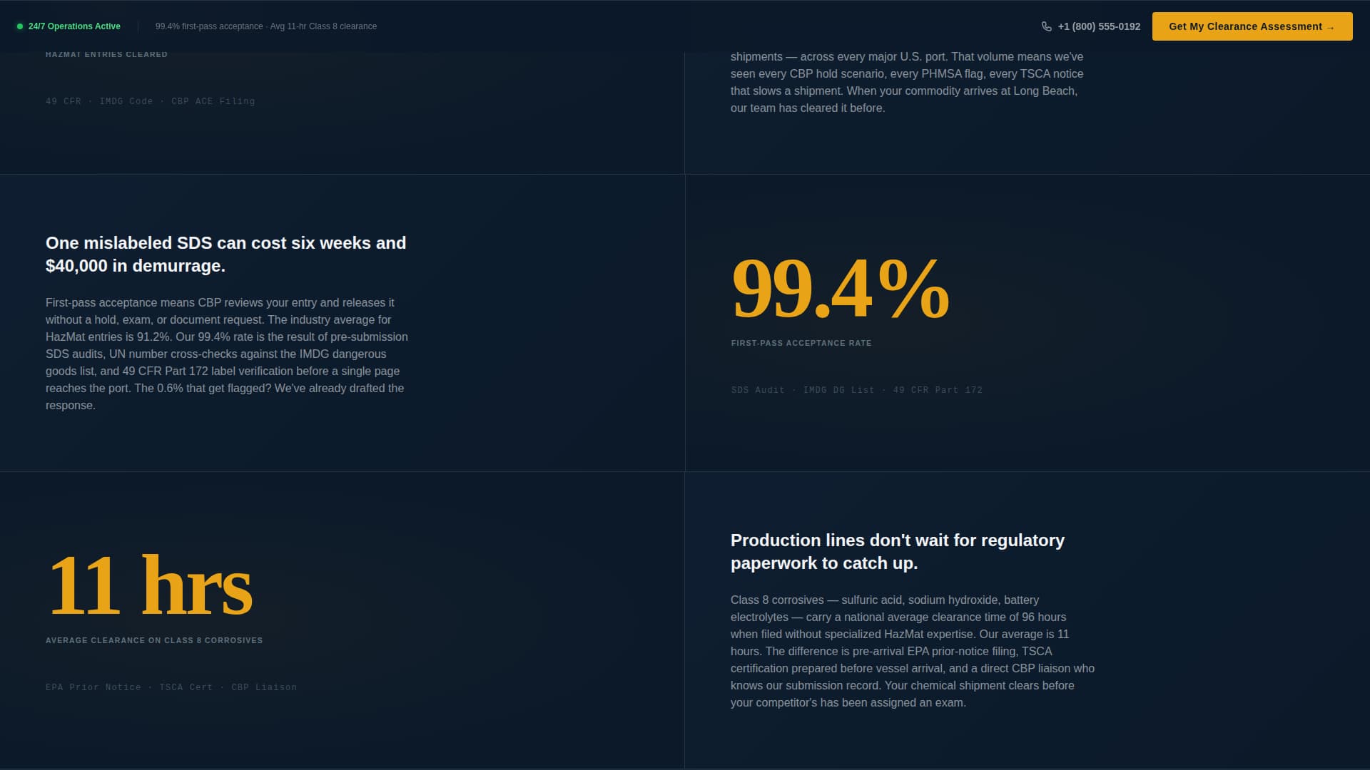 Clearance - Authoritative Hazmat Landing Page Template