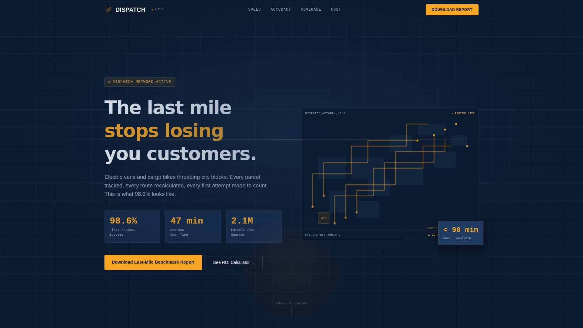 Dispatch - Precision Lastmile Landing Page Template