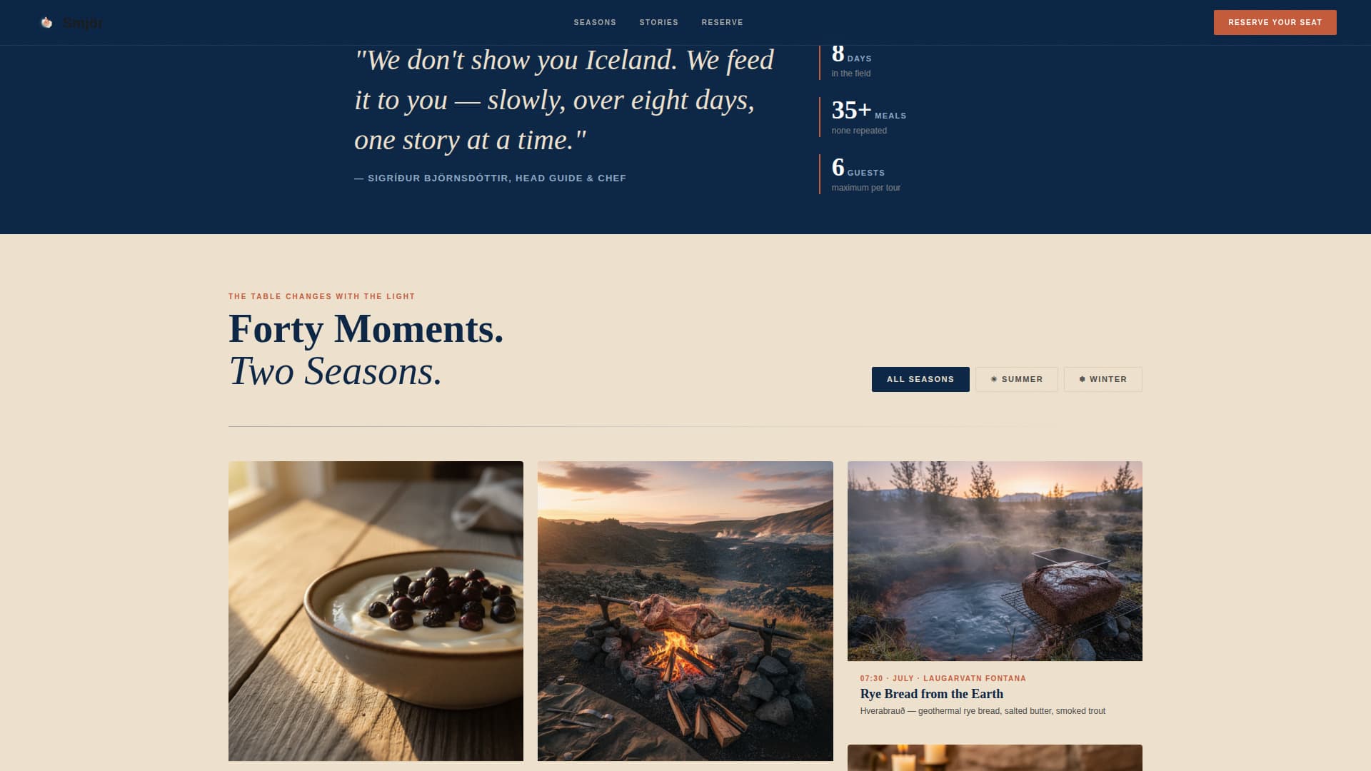 Iceland Travel Booking Website Template