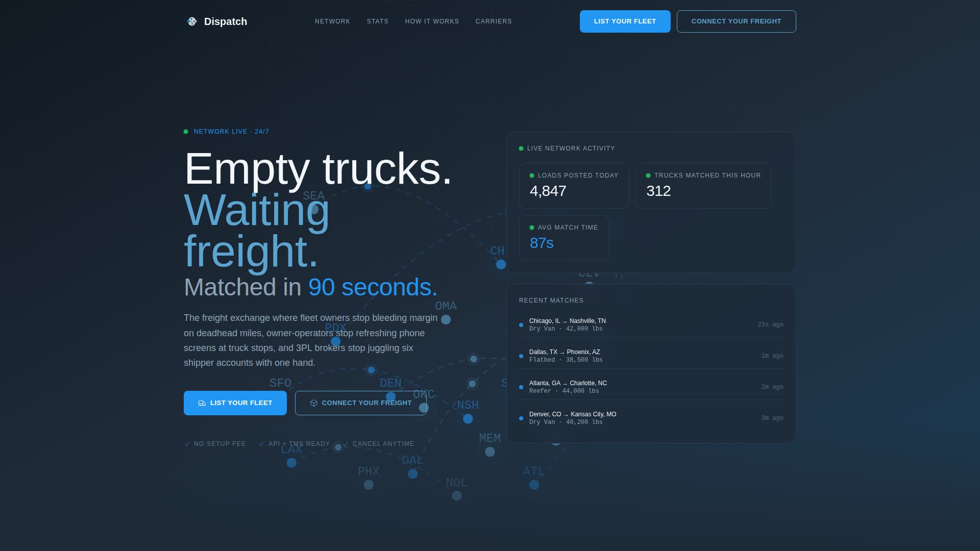 Dispatch - Highimpact Freight Landing Page Template