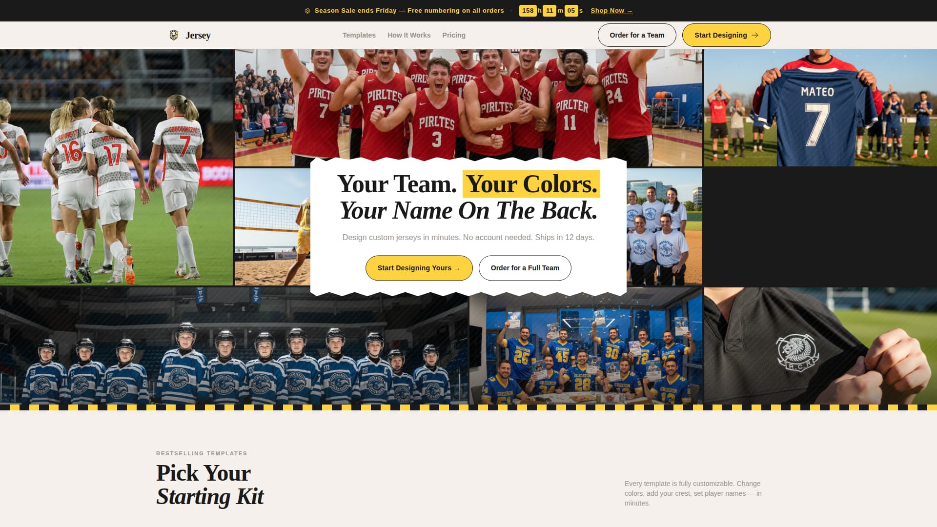 Jersey - Bold Sportsjersey Landing Page Template