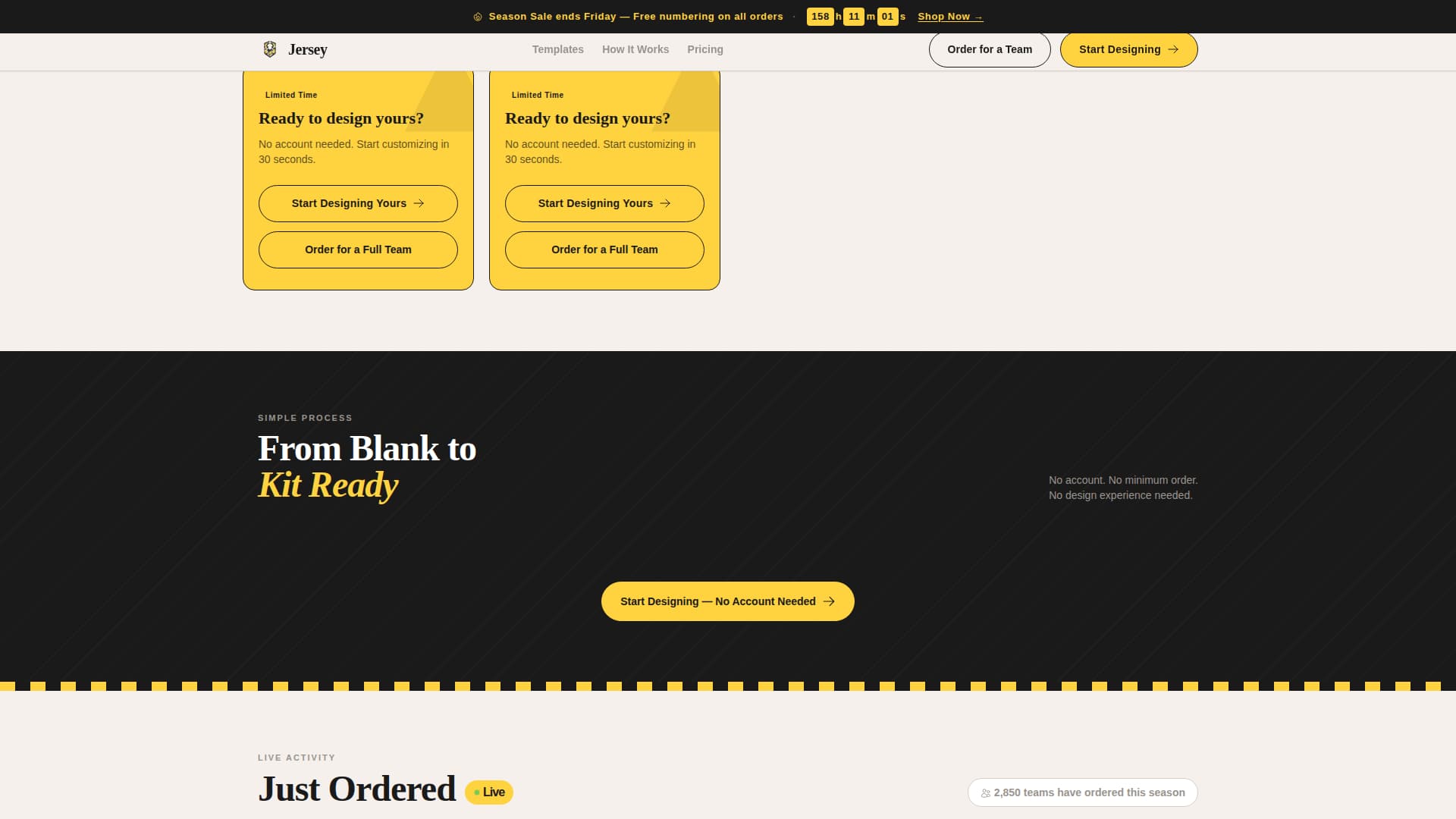 Jersey - Bold Sportsjersey Landing Page Template