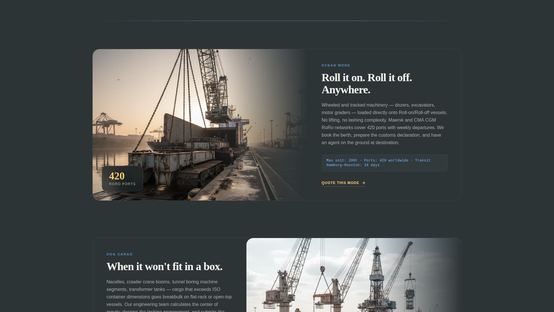 Haul - Reliable Heavyequipment Landing Page Template