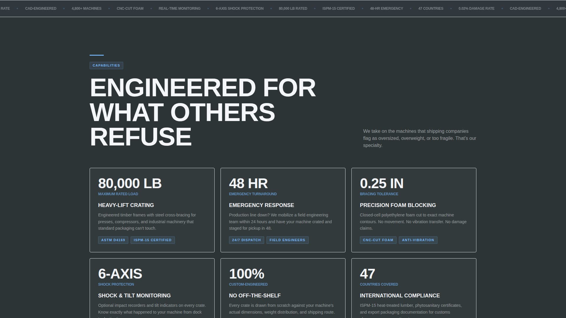 Machinecrate - Precision Heavyequipment Landing Page Template