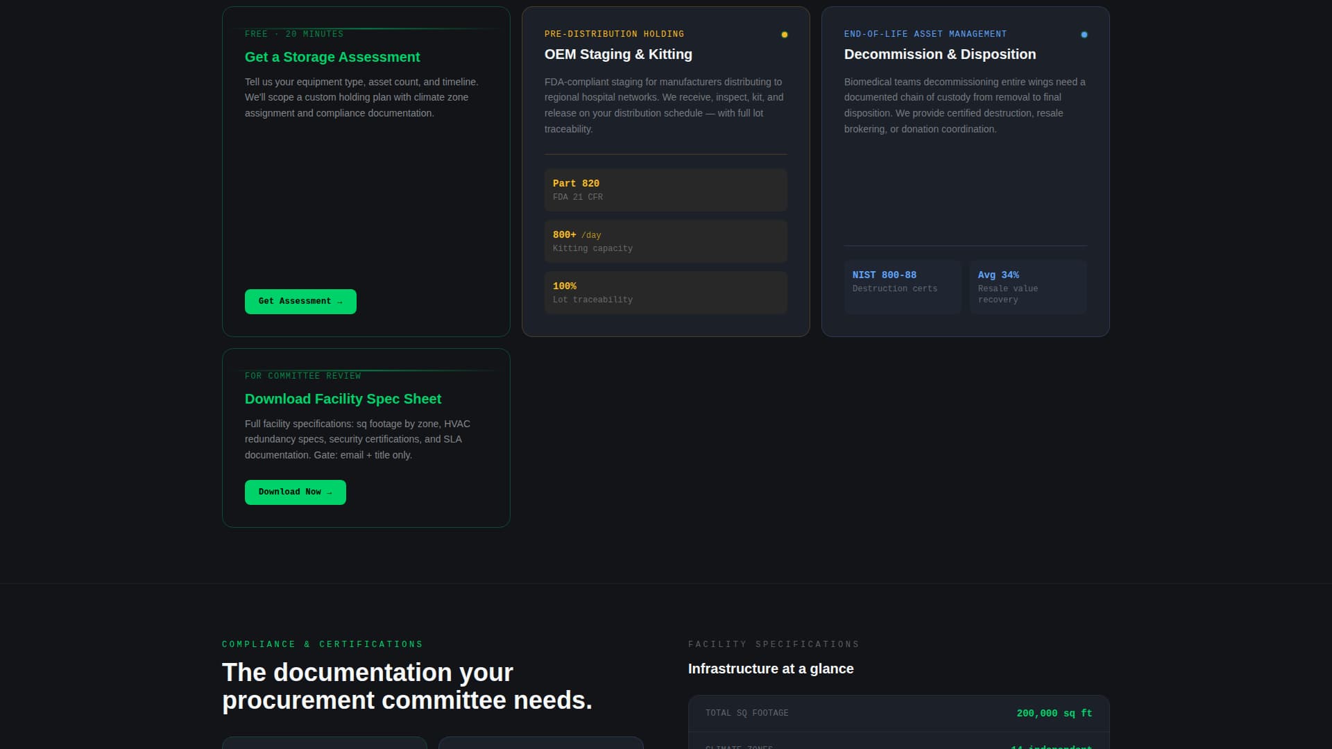 Stockpile - Precision Medicalequipment Landing Page Template