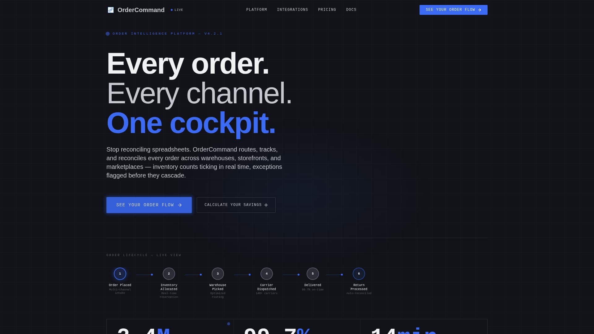 Ordercommand - Powerful Ordermanagement Landing Page Template
