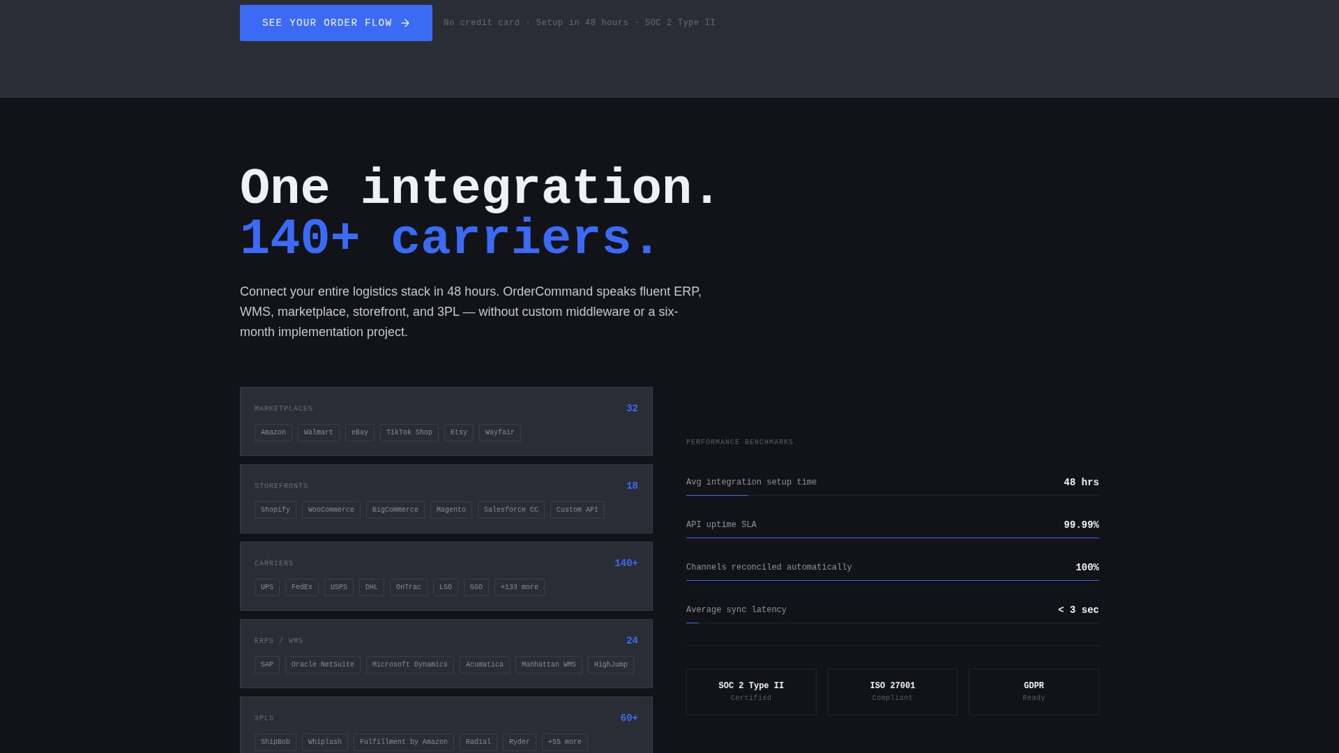 Ordercommand - Powerful Ordermanagement Landing Page Template
