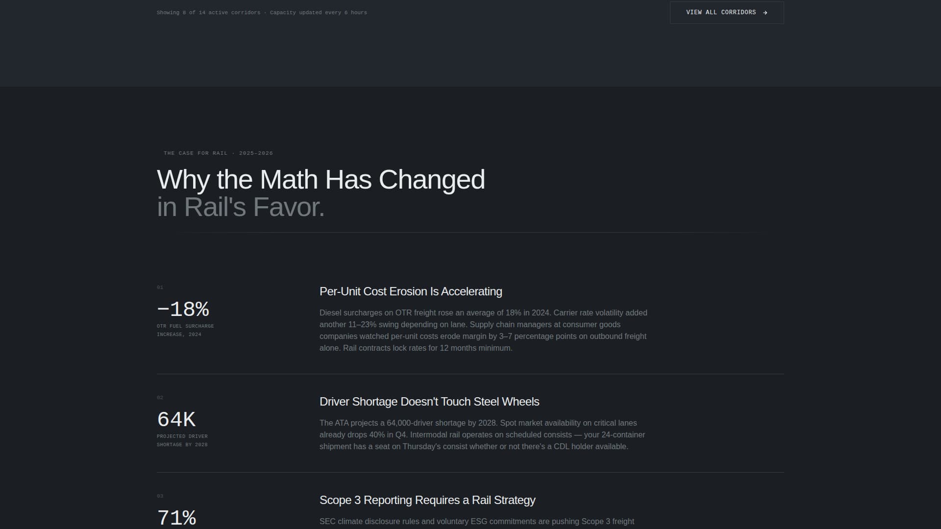 Railhead - Powerful Railfreight Landing Page Template