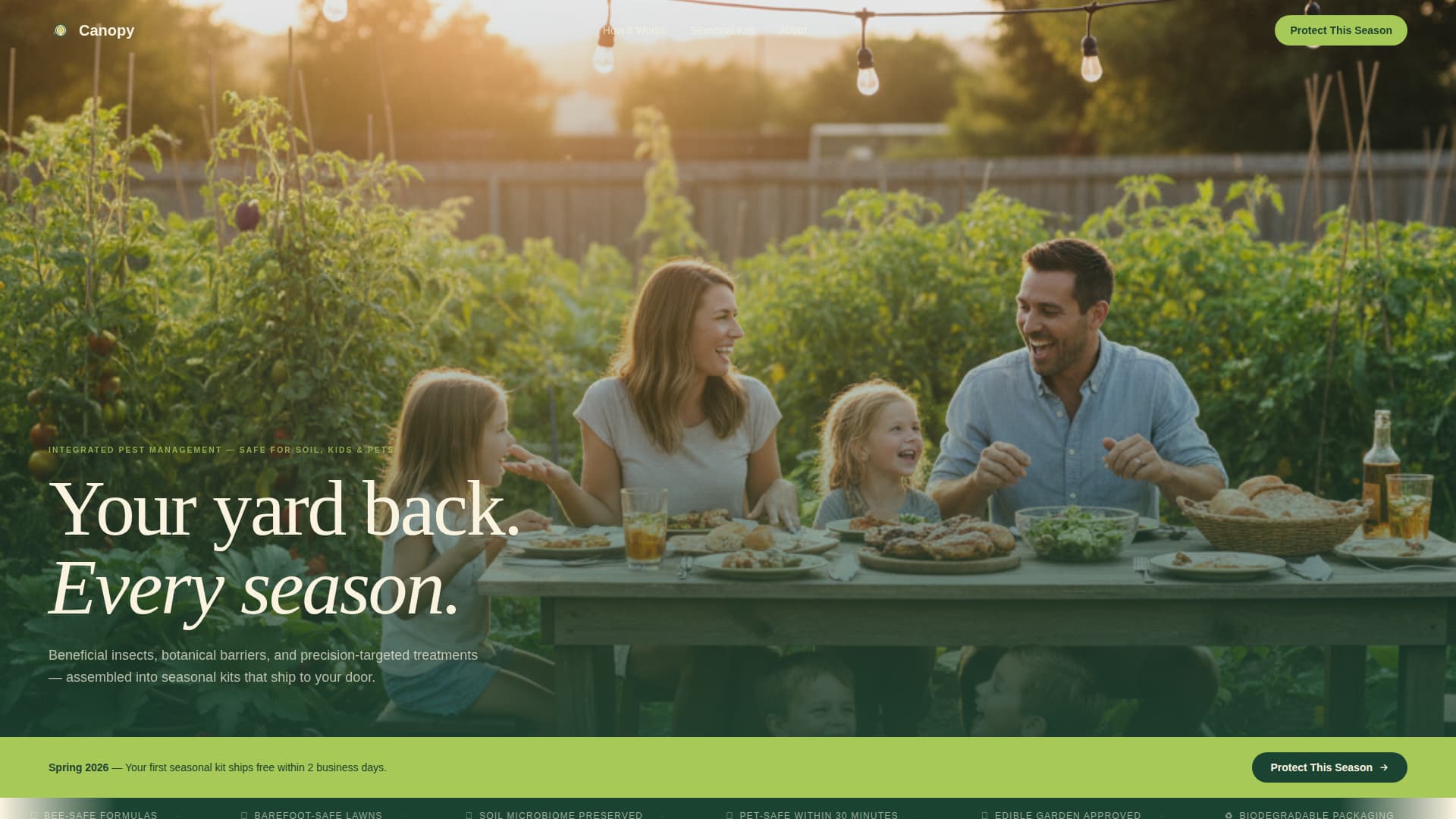 Canopy - Seasonal Pestmanagement Landing Page Template