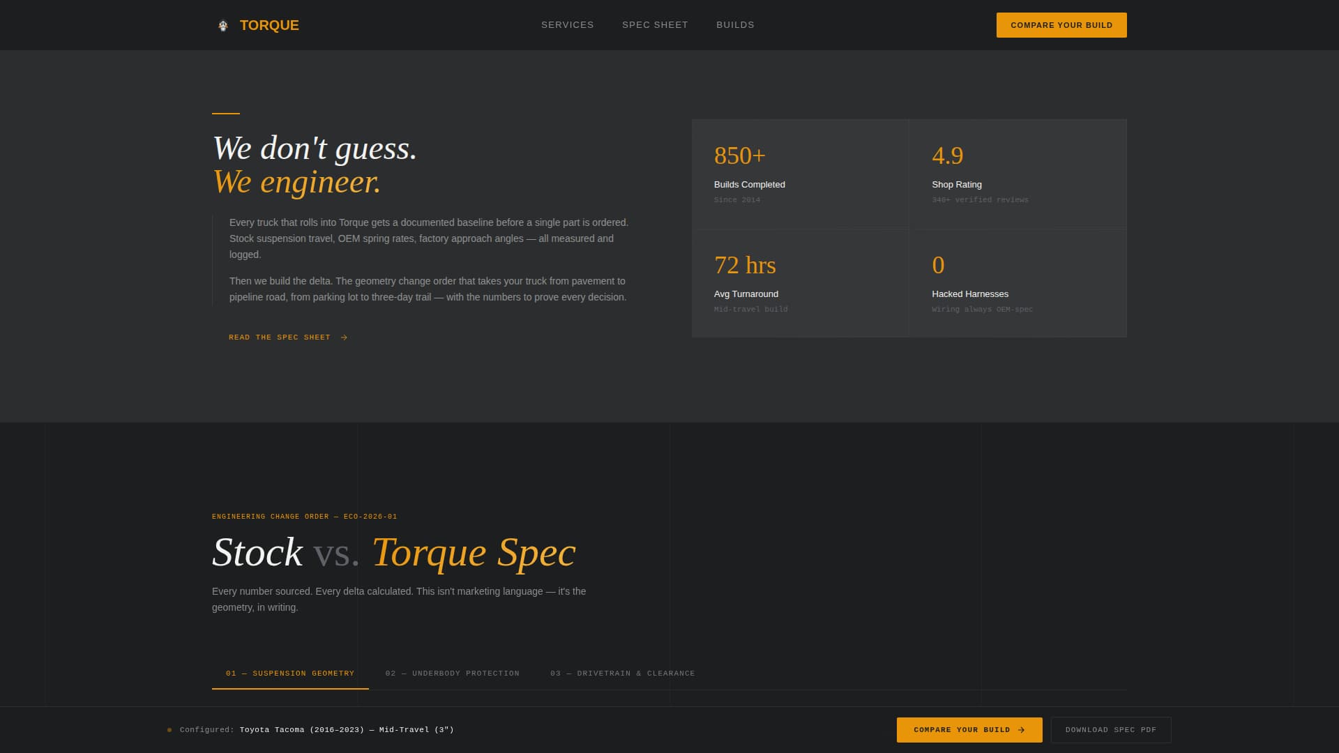 Torque - Precision Offroad Landing Page Template
