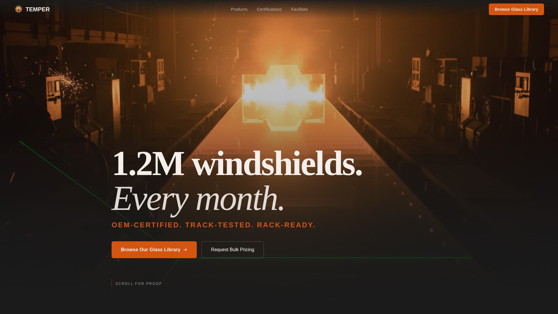 Temper - Precision Autoglass Landing Page Template