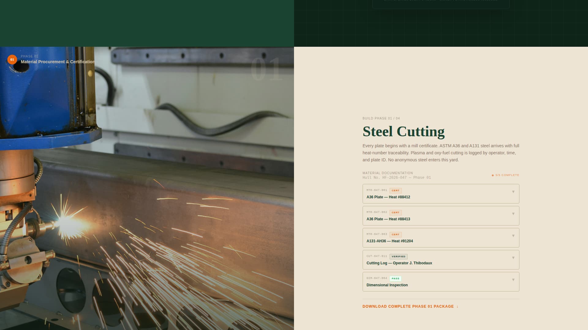 Hull - Transparent Bargebuilder Landing Page Template