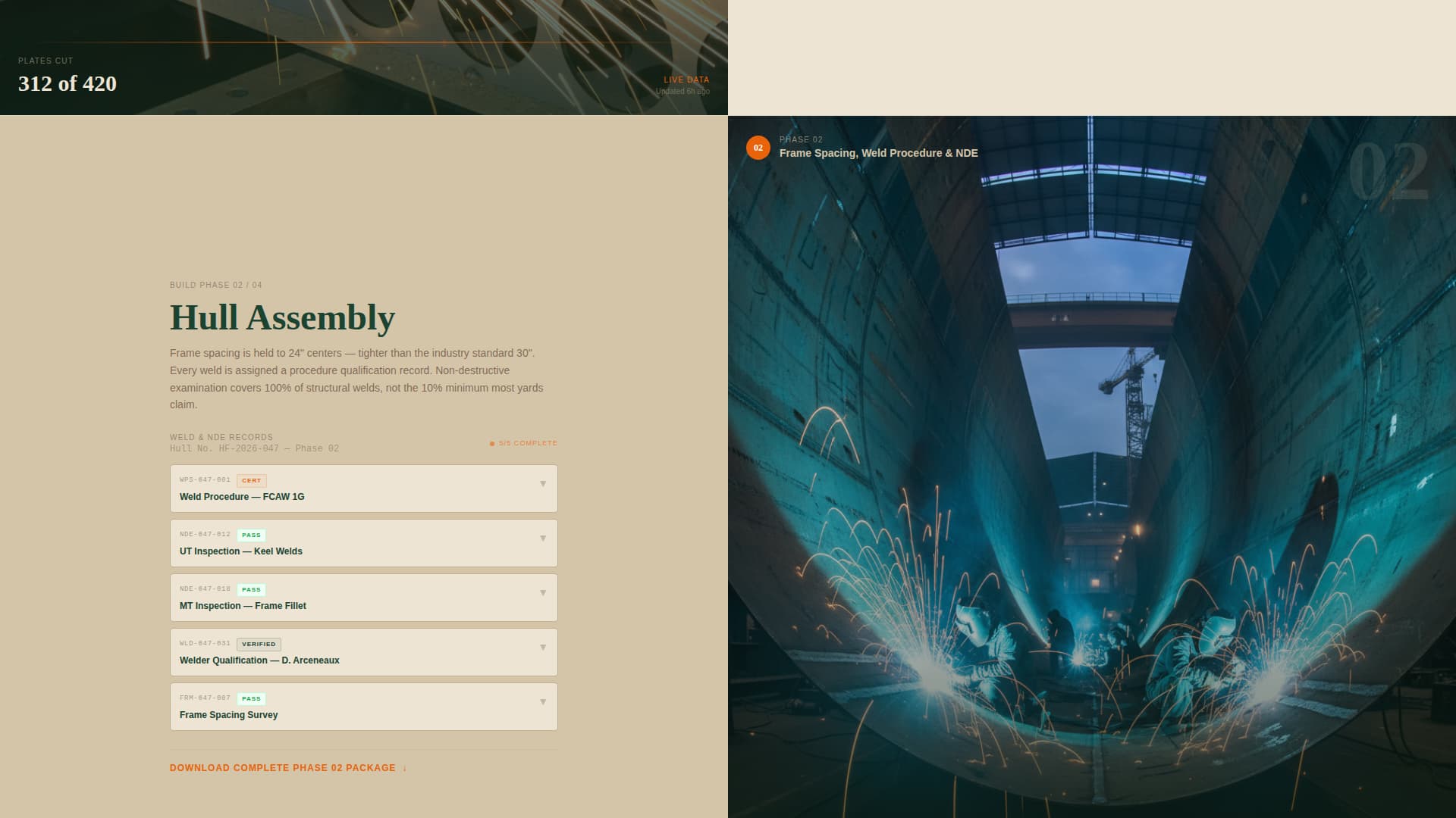 Hull - Transparent Bargebuilder Landing Page Template