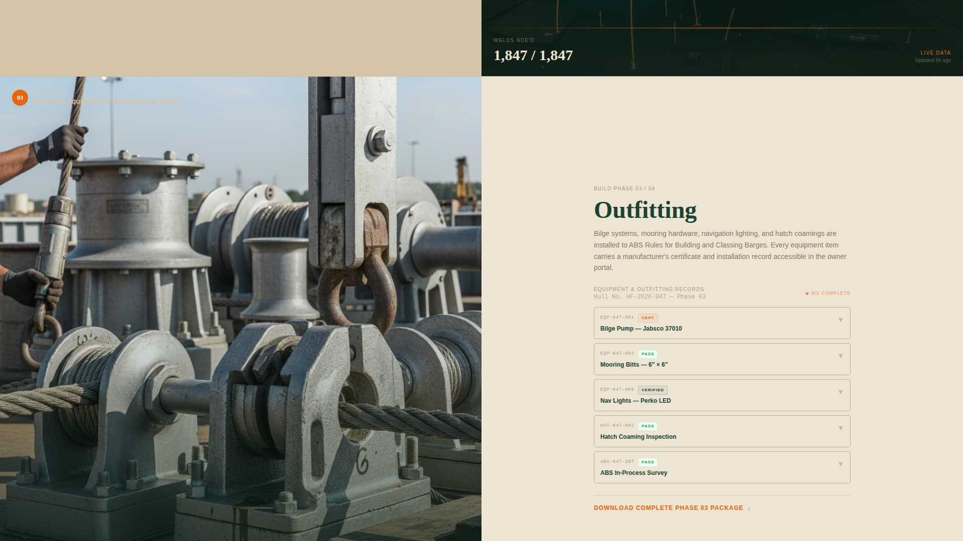 Hull - Transparent Bargebuilder Landing Page Template