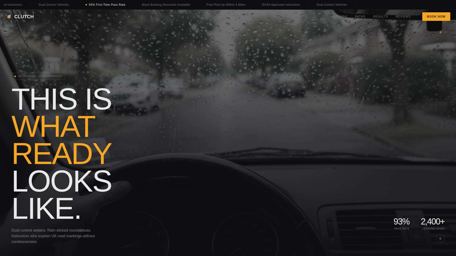 Clutch - Industrial Driving School Landing Page Template