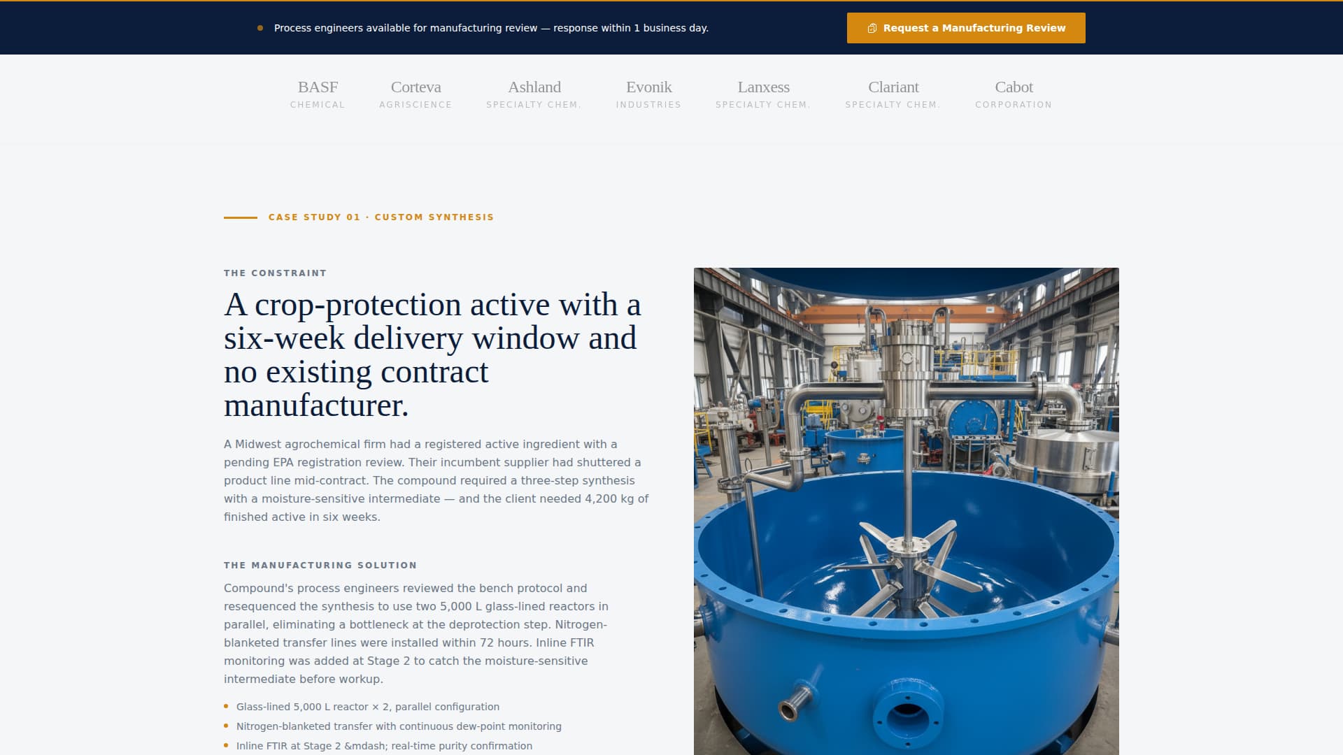 Compound - Precision Chemical Landing Page Template