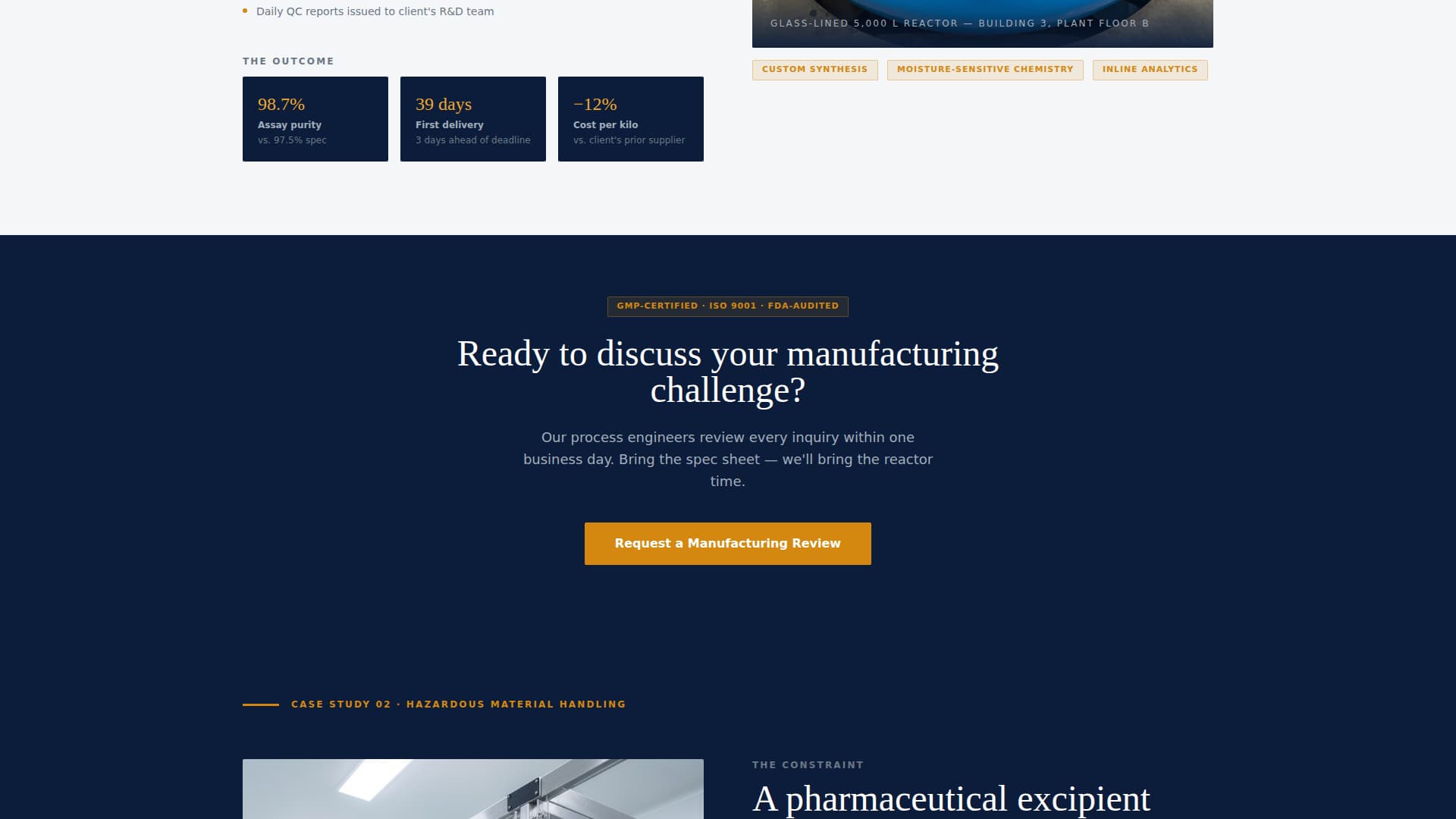 Compound - Precision Chemical Landing Page Template