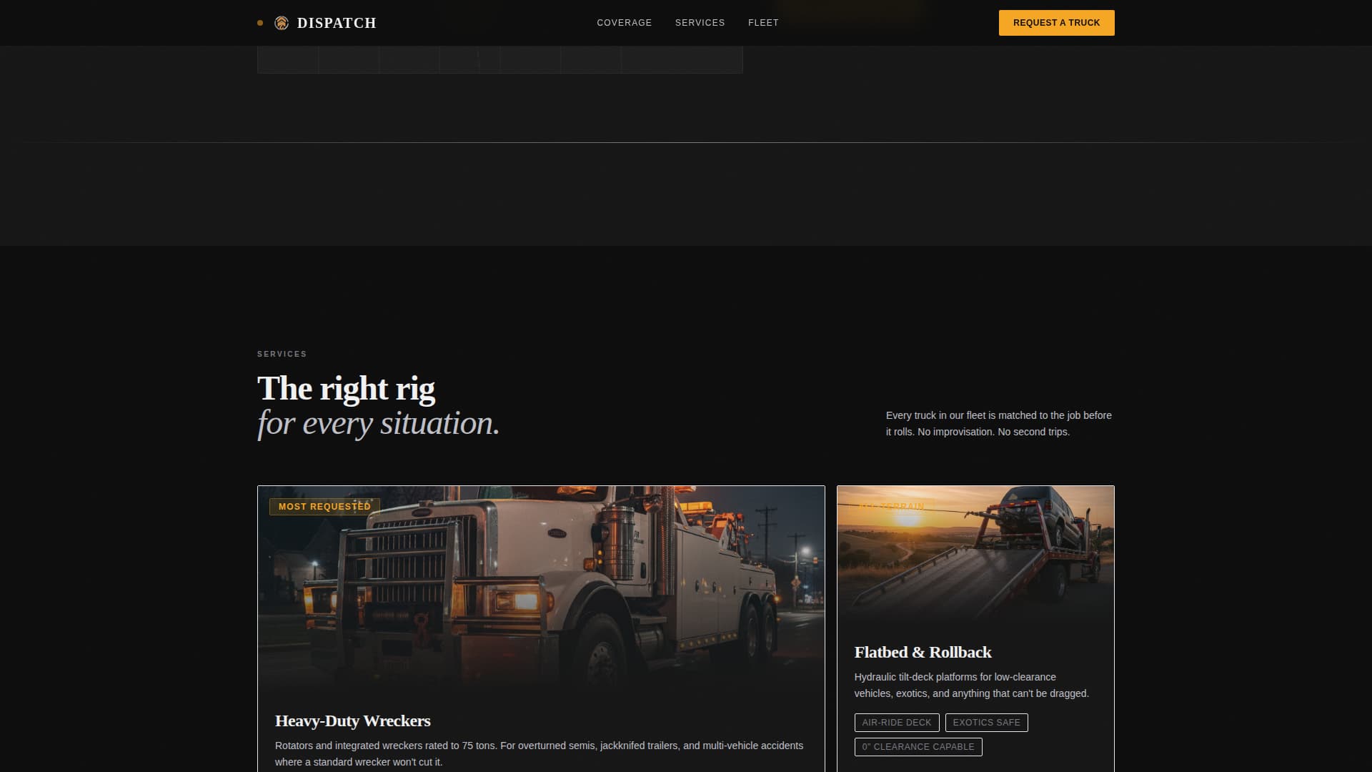 Towing & Roadside Assistance Professional Website Template