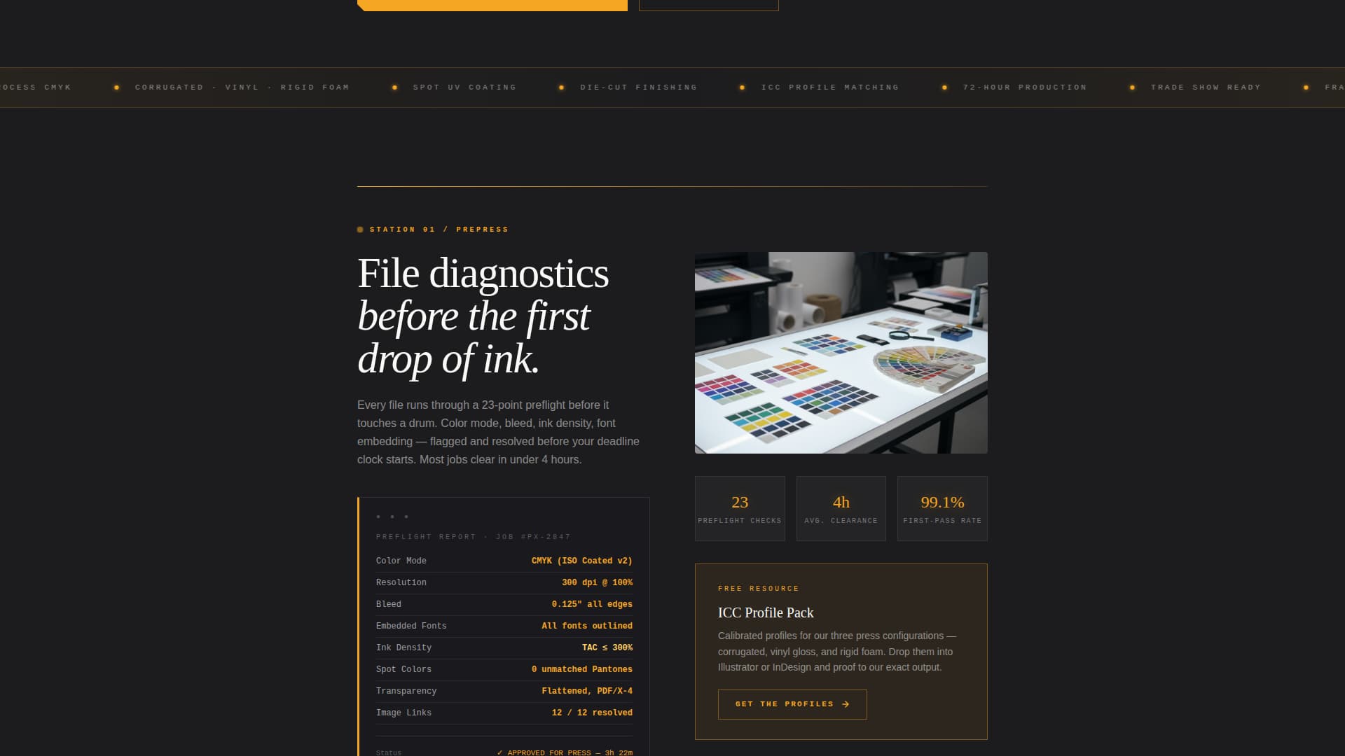Press - Precision Commercial Landing Page Template